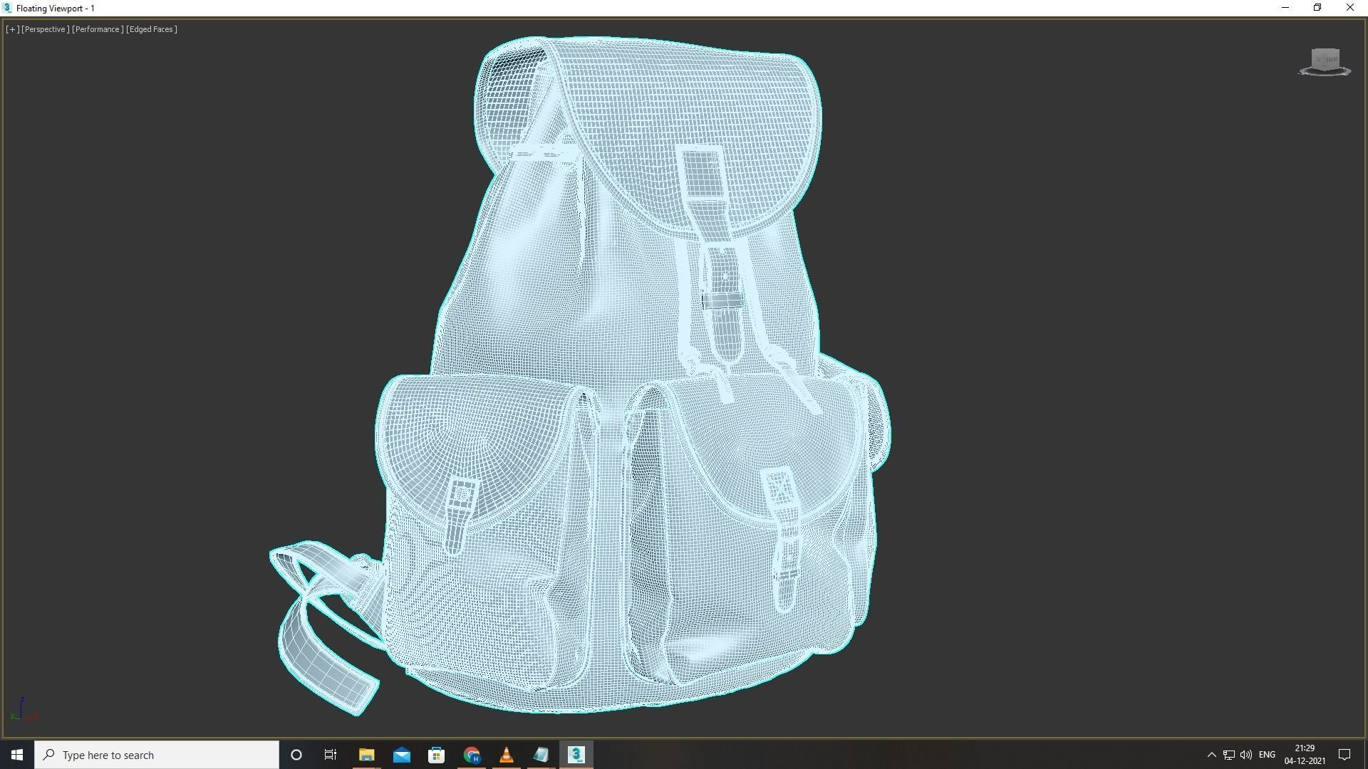 Leather Hiking Backpack 3D model_13