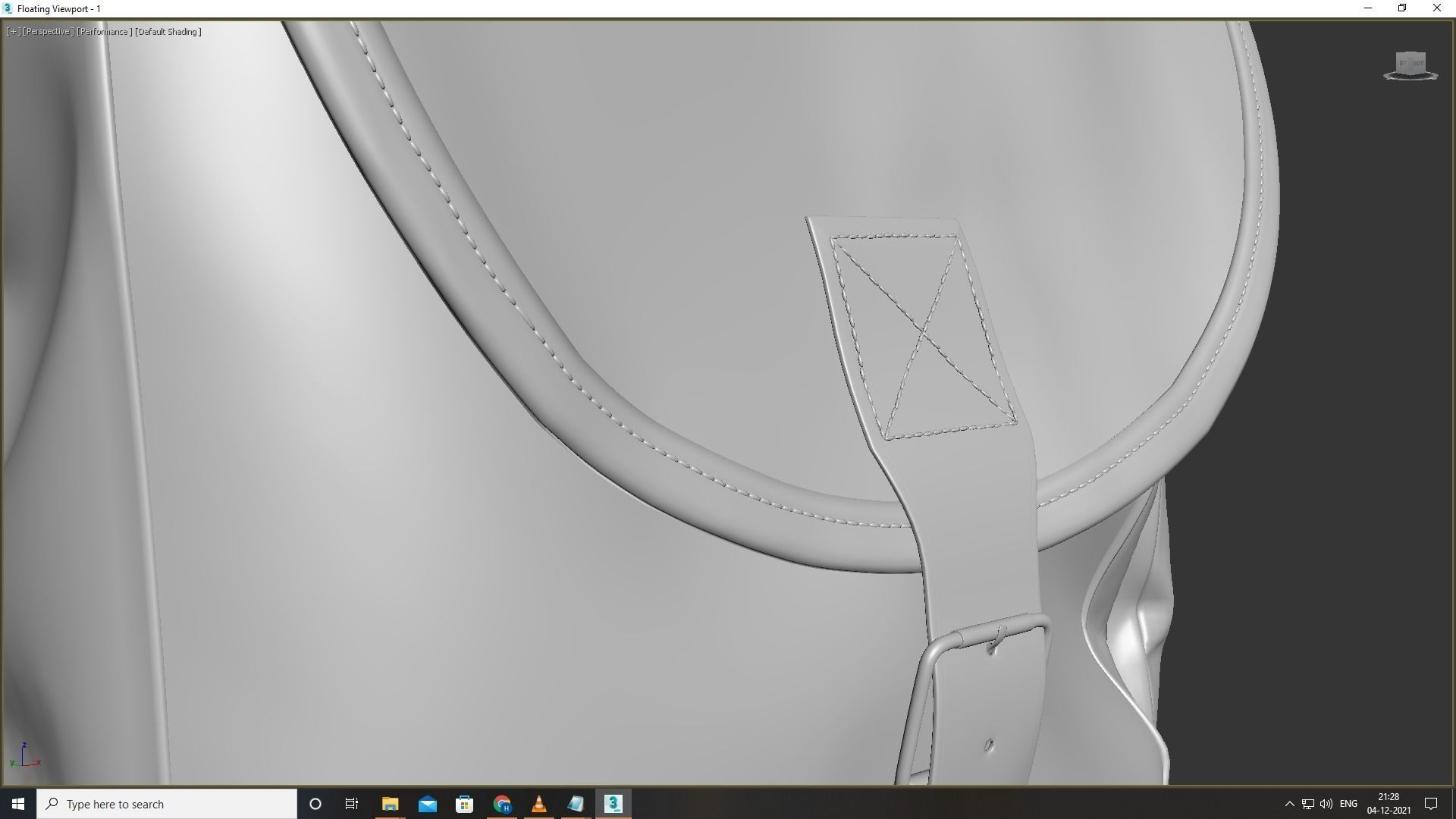 Leather Hiking Backpack 3D model_10