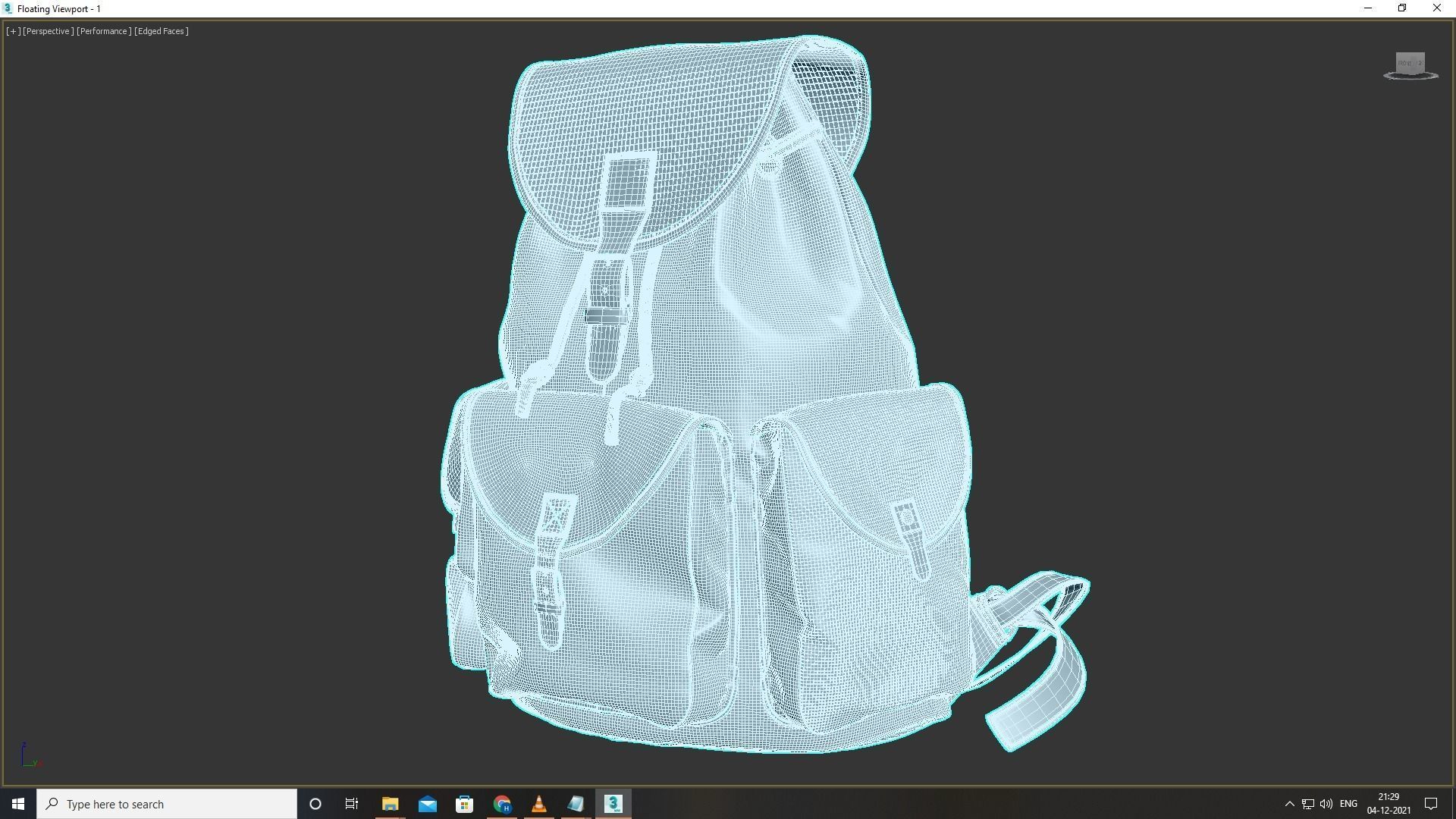 Leather Hiking Backpack 3D model_15