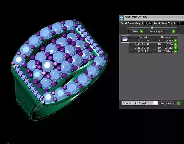 Couple rings with stones 