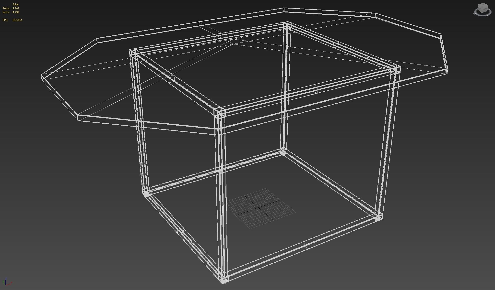 Marquetry Marble Side Table Free 3D model_8