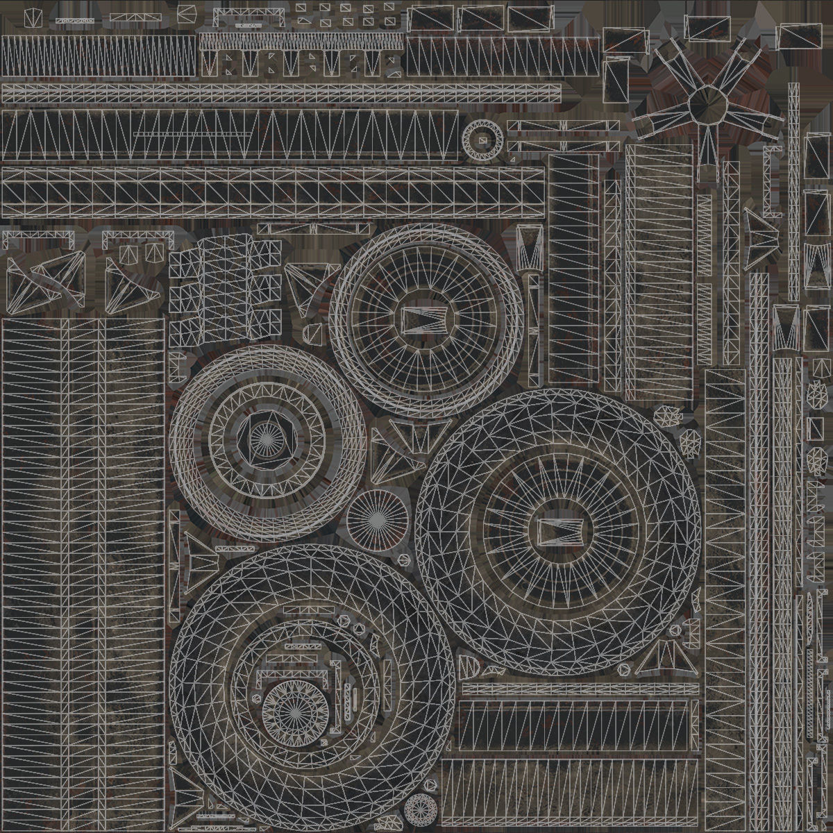 Kamaz-5320 Flatbed Low-poly 3D model_25