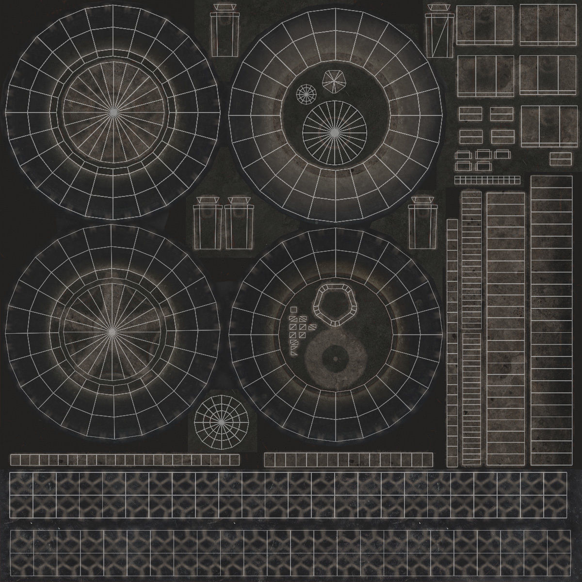 Kamaz-5320 Flatbed Low-poly 3D model_23