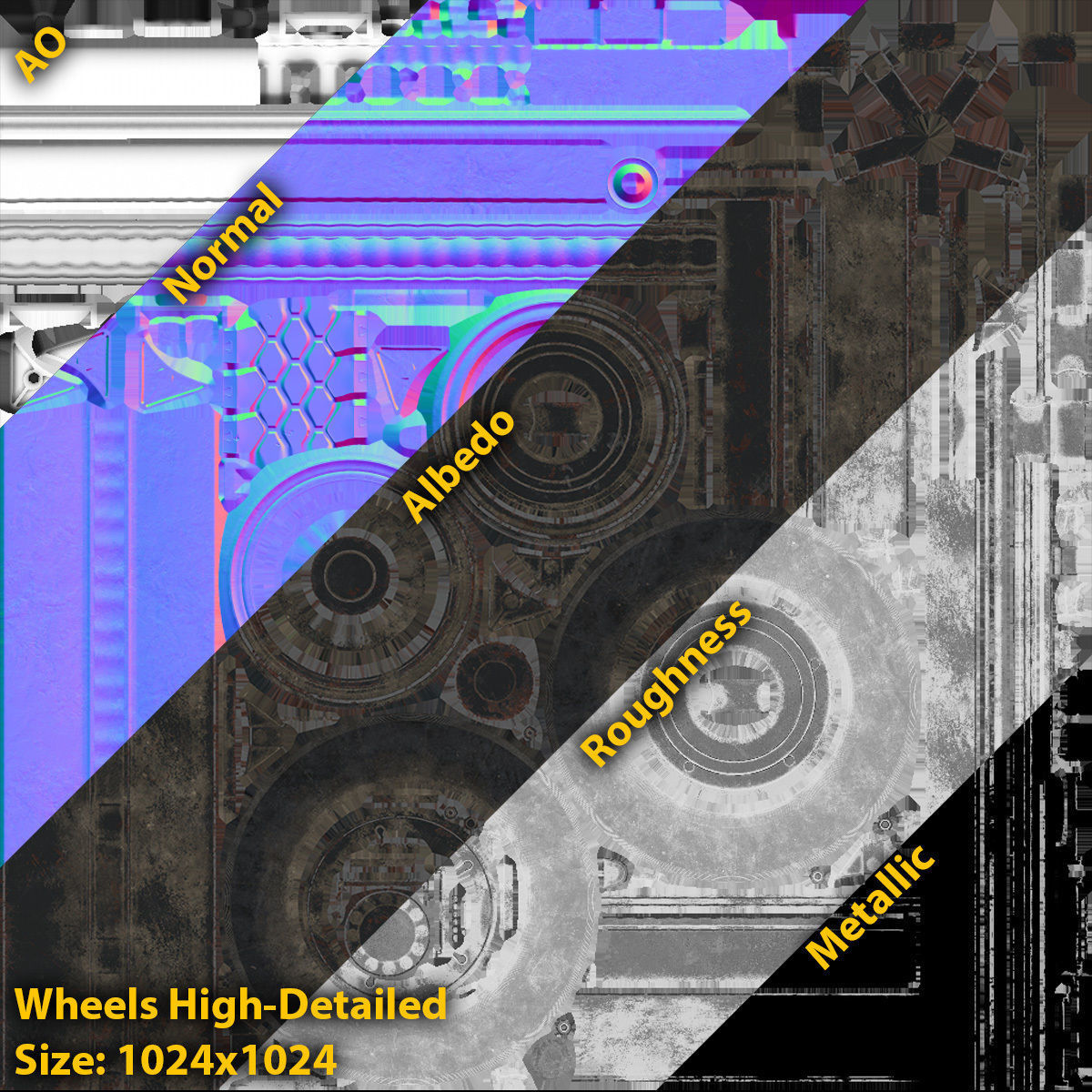 Kamaz-5320 Flatbed Low-poly 3D model_24