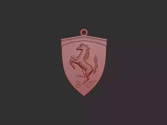 Ferrari logo pendant 3D print model