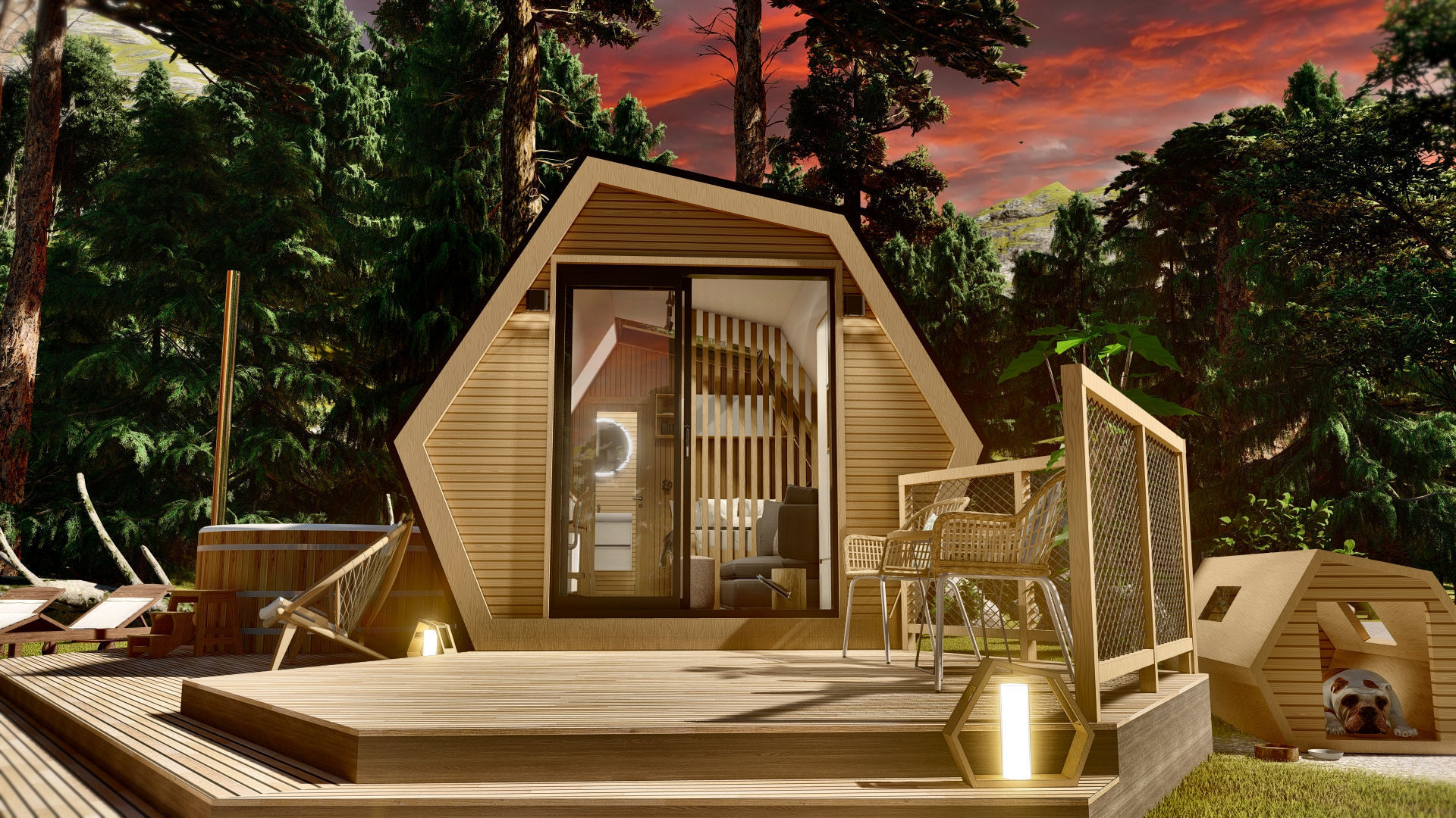 Multipurpose Glamping Pod ARIA basic dwg plans 3D model_9
