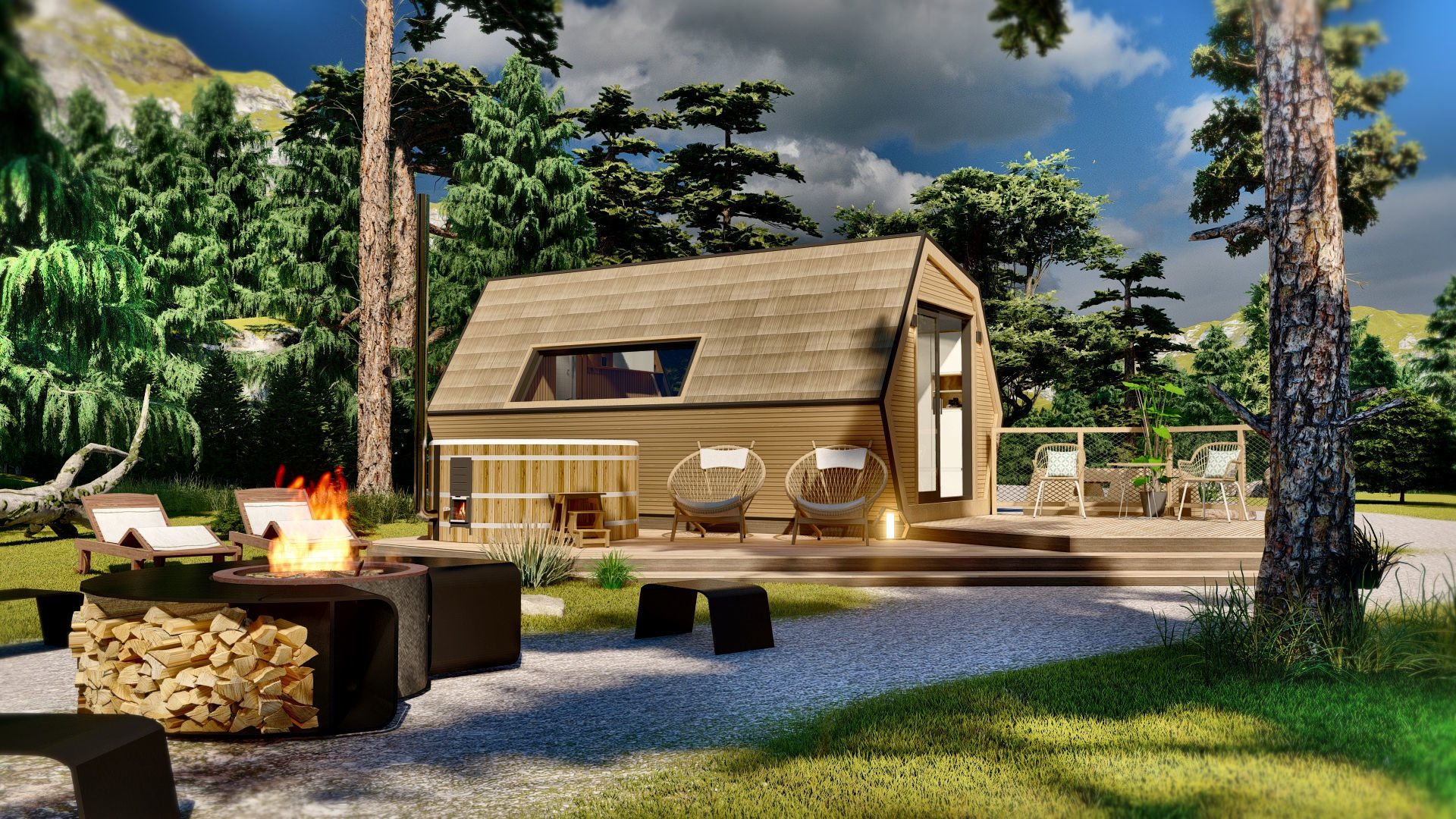 Multipurpose Glamping Pod ARIA basic dwg plans 3D model_7