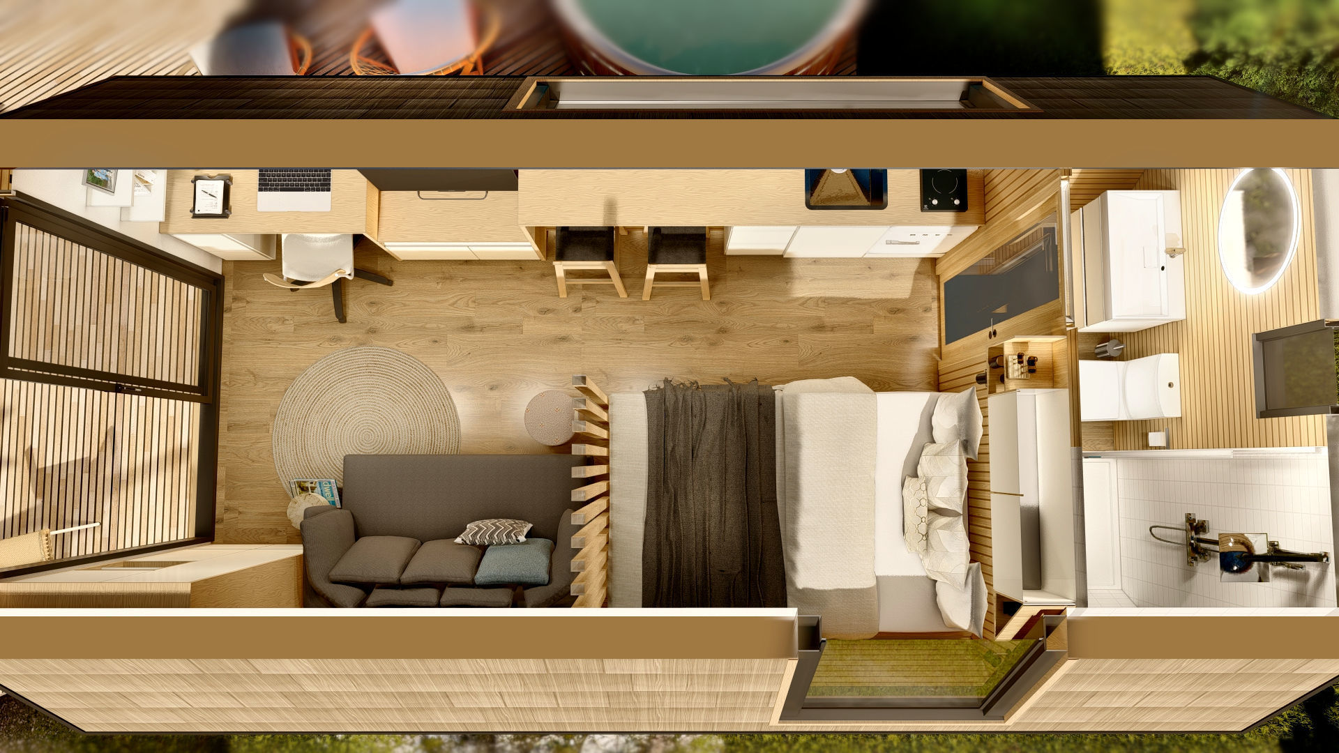 Multipurpose Glamping Pod ARIA basic dwg plans 3D model_4