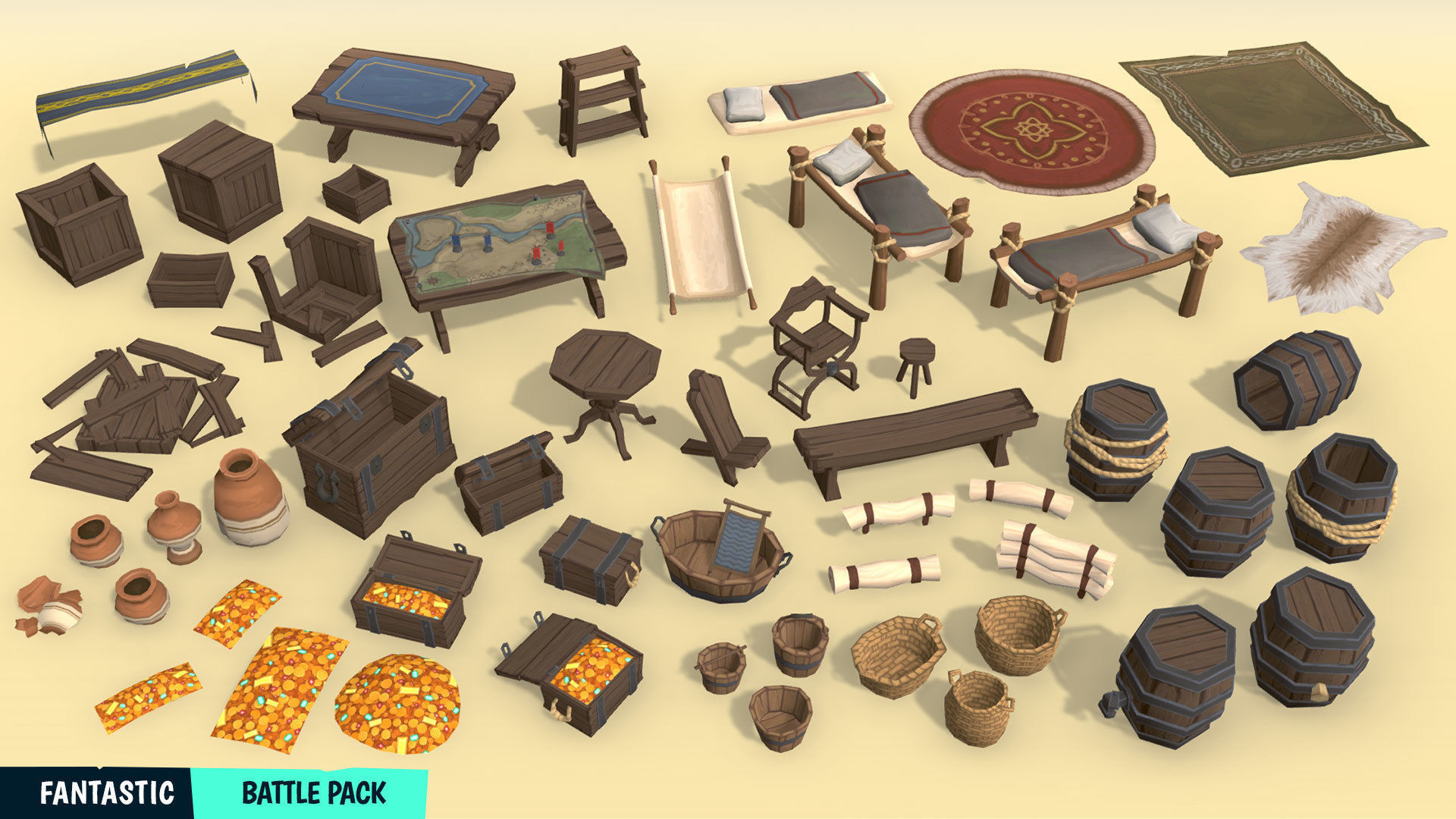 FANTASTIC - Battle Pack Low-poly 3D model_12