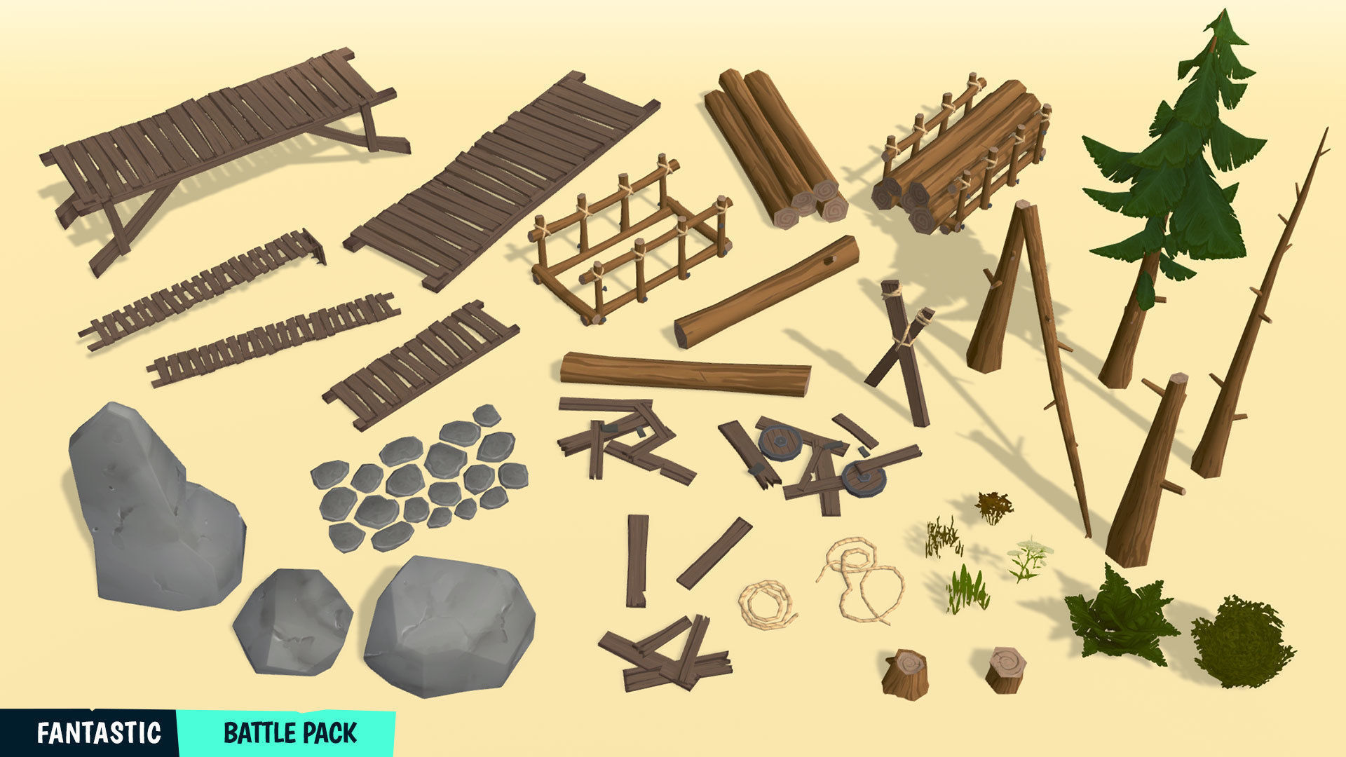 FANTASTIC - Battle Pack Low-poly 3D model_10