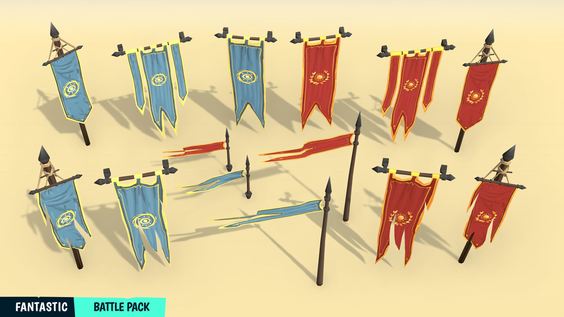 FANTASTIC - Battle Pack Low-poly 3D model_6