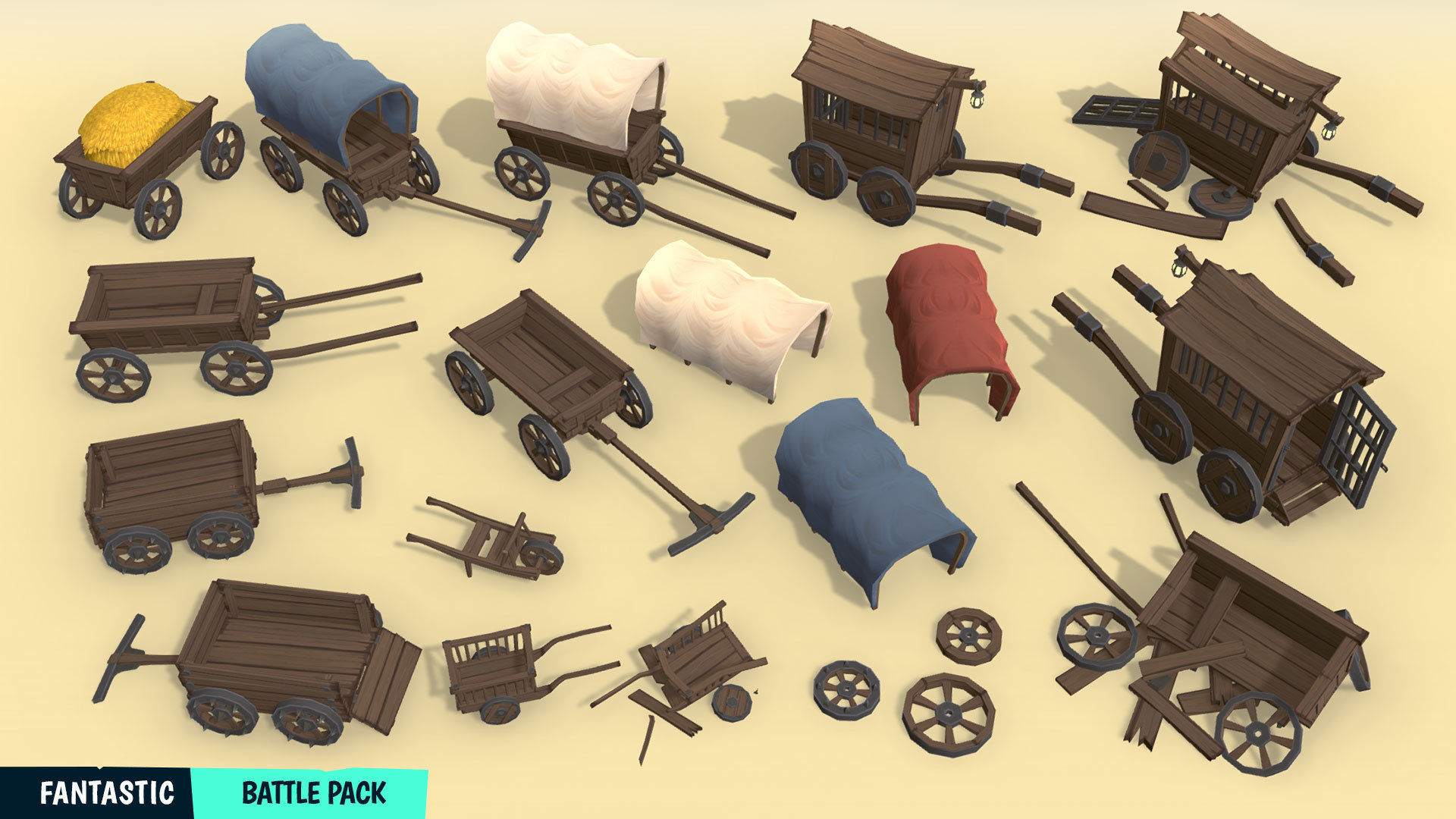 FANTASTIC - Battle Pack Low-poly 3D model_5