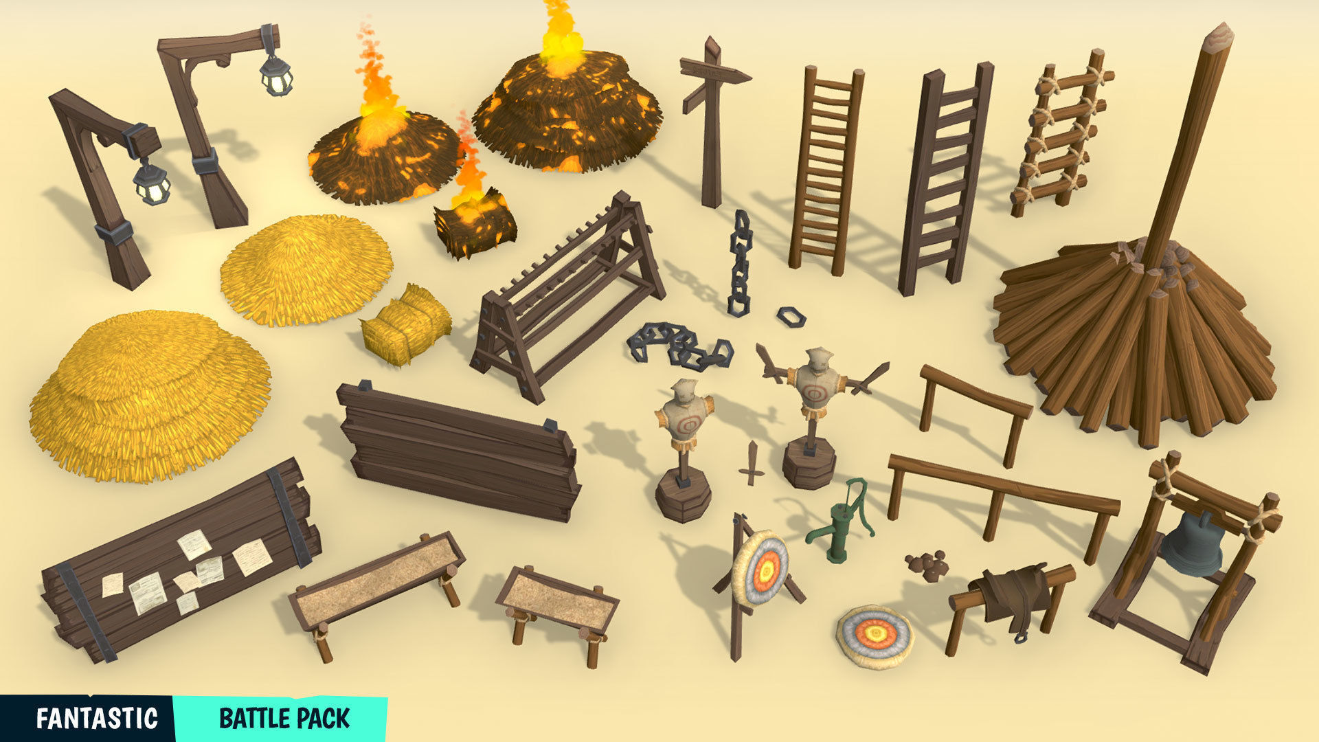 FANTASTIC - Battle Pack Low-poly 3D model_8