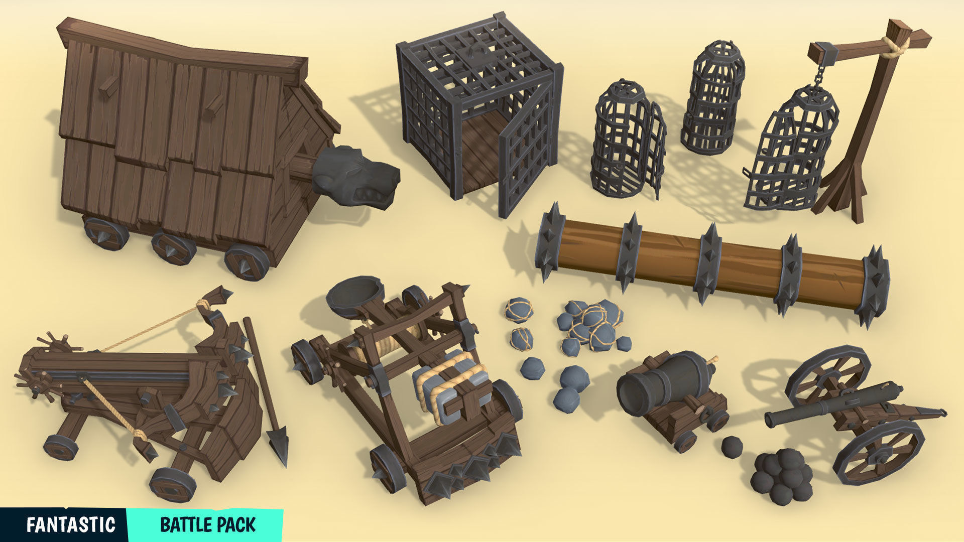 FANTASTIC - Battle Pack Low-poly 3D model_3