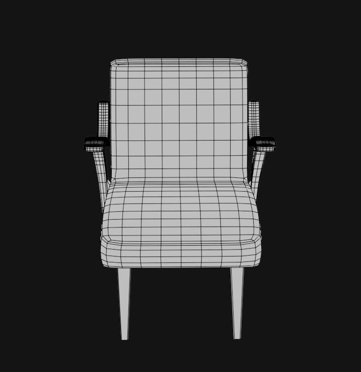 Old Soviet chairs from the 1970s 3D model_6