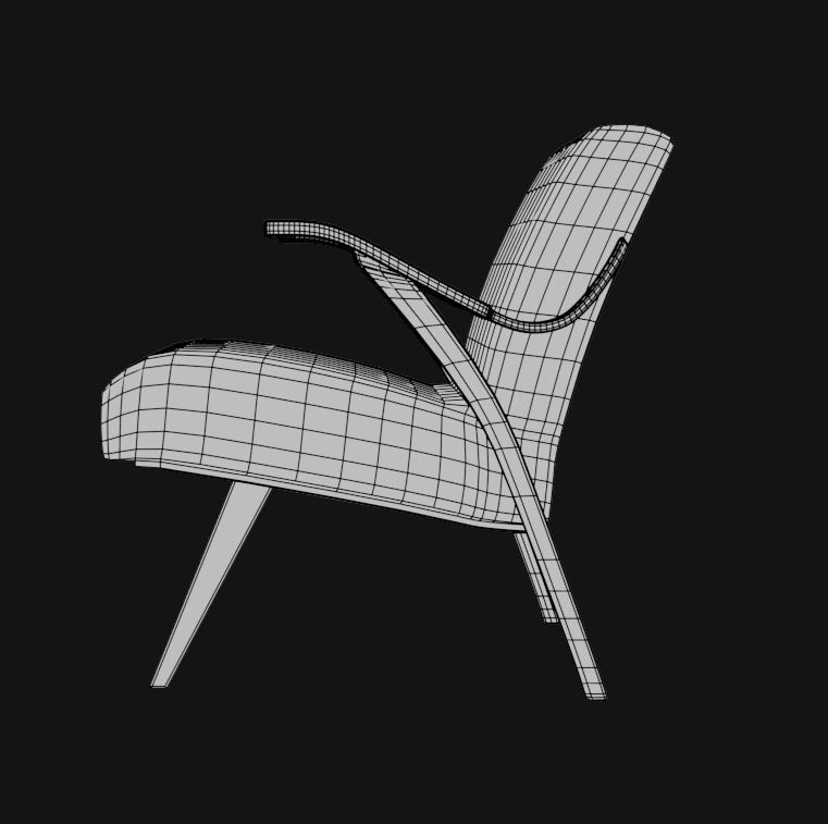 Old Soviet chairs from the 1970s 3D model_8