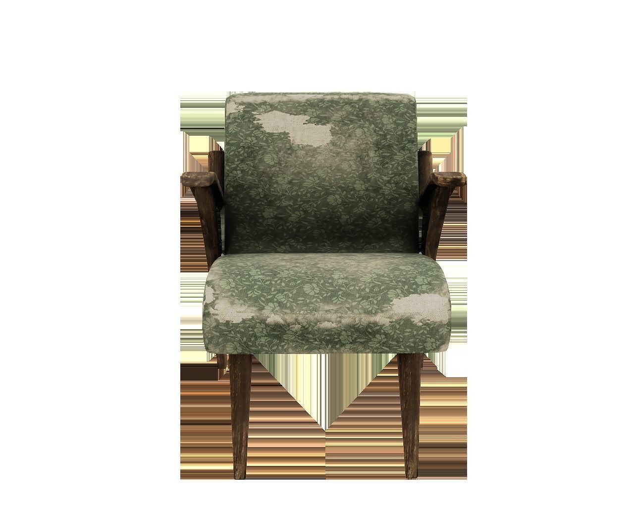 Old Soviet chairs from the 1970s 3D model_1