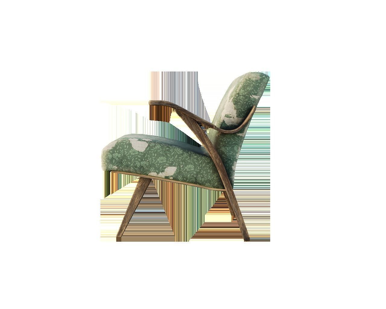 Old Soviet chairs from the 1970s 3D model_5