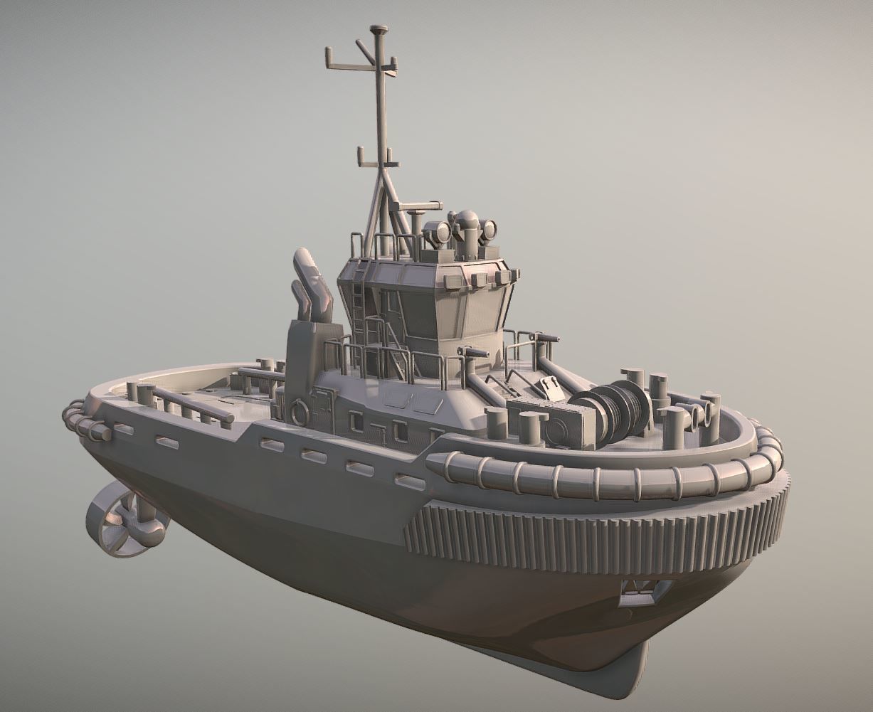 Tugboat 3D print model_0