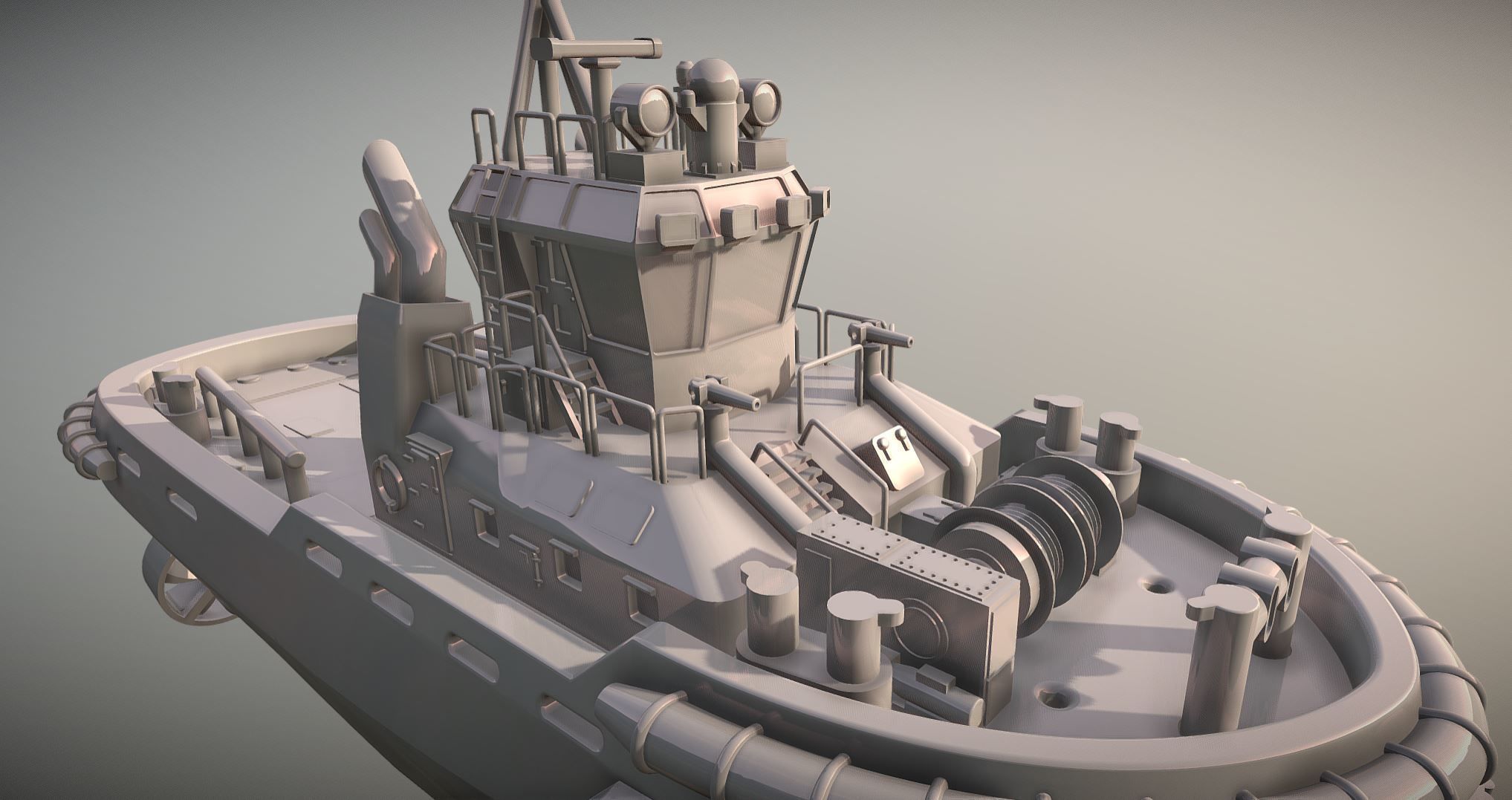 Tugboat 3D print model_5
