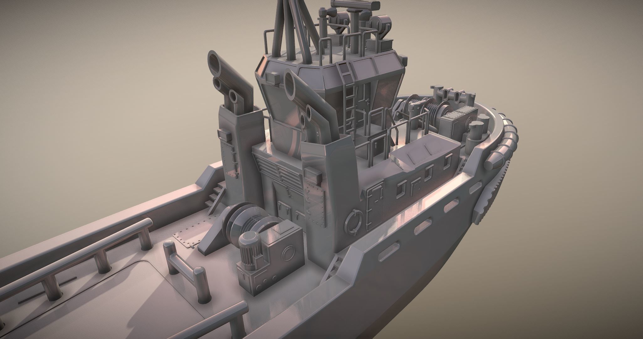 Tugboat 3D print model_3