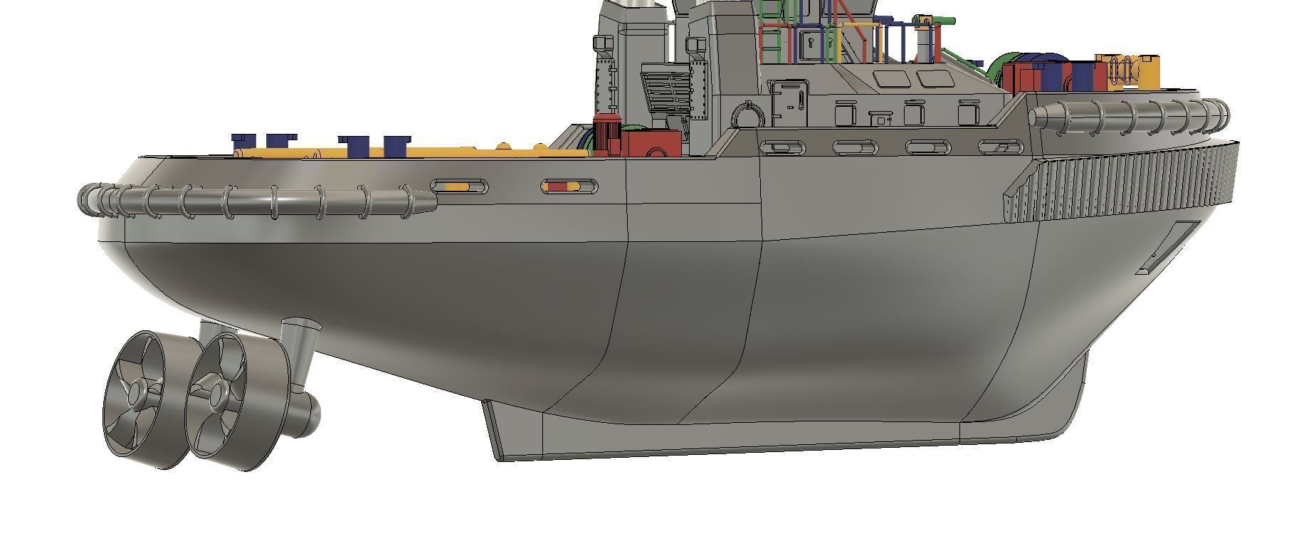 Tugboat 3D print model_12