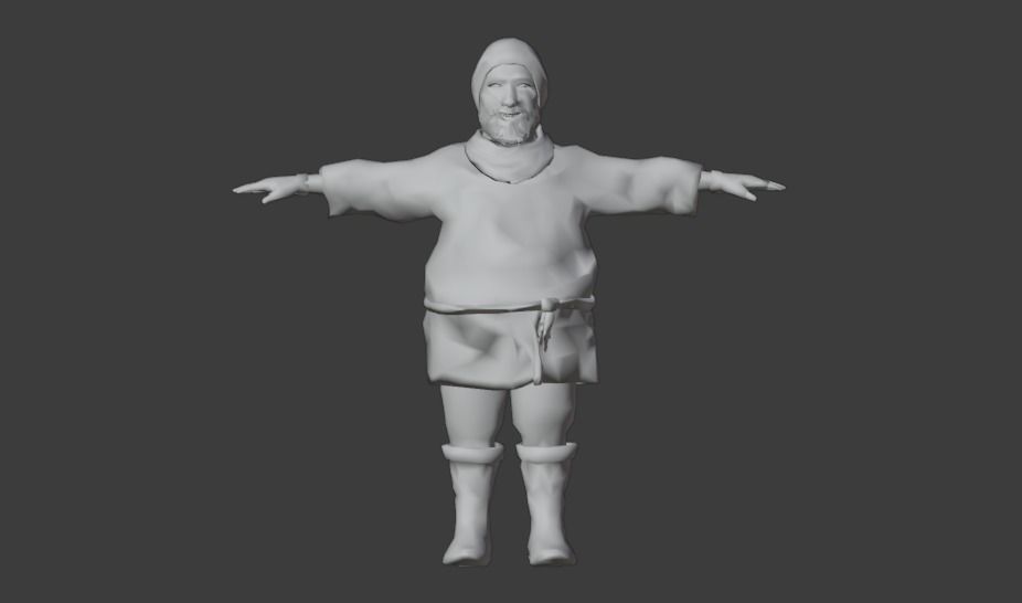 Santa Character Fully Rigged Low-poly 3D model_4