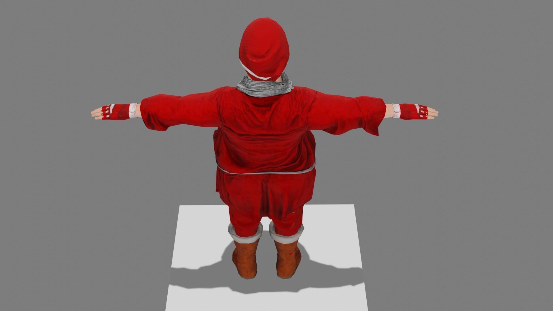 Santa Character Fully Rigged Low-poly 3D model_16