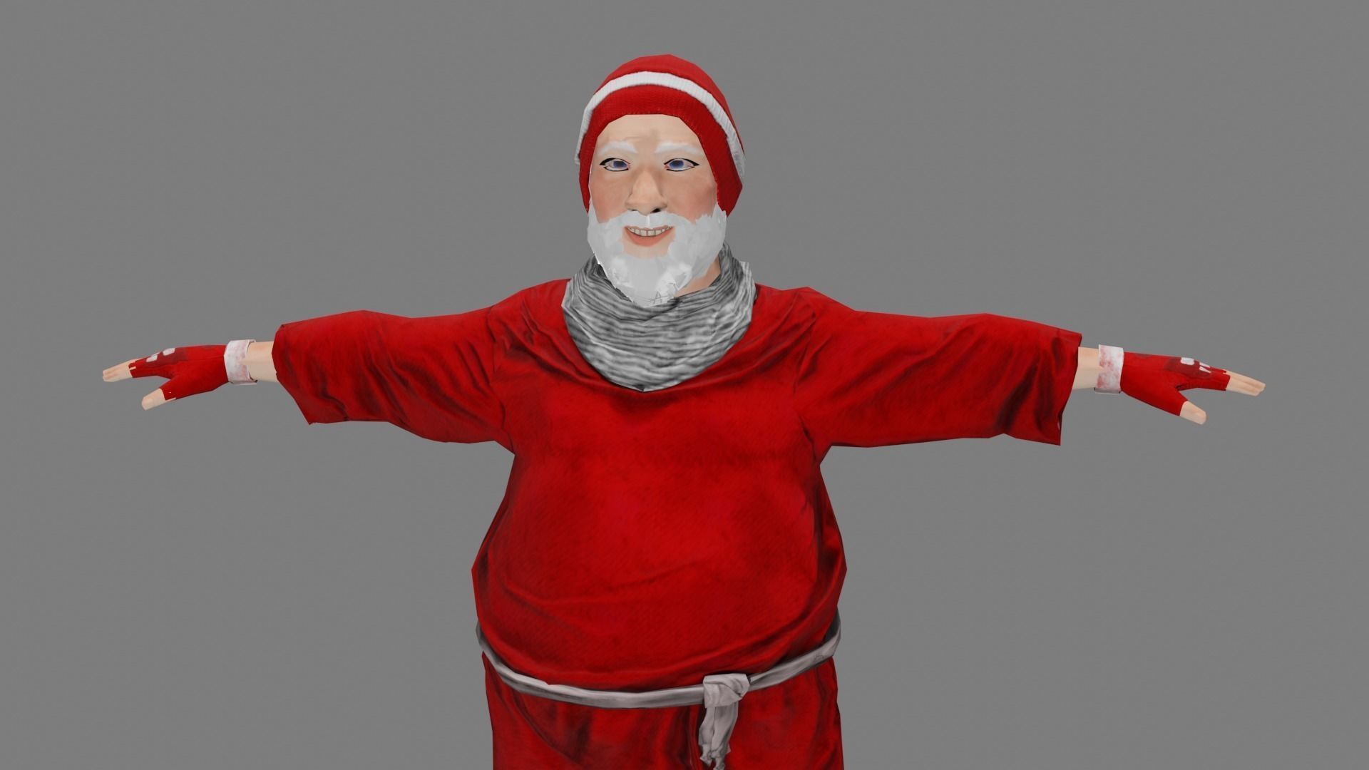 Santa Character Fully Rigged Low-poly 3D model_21