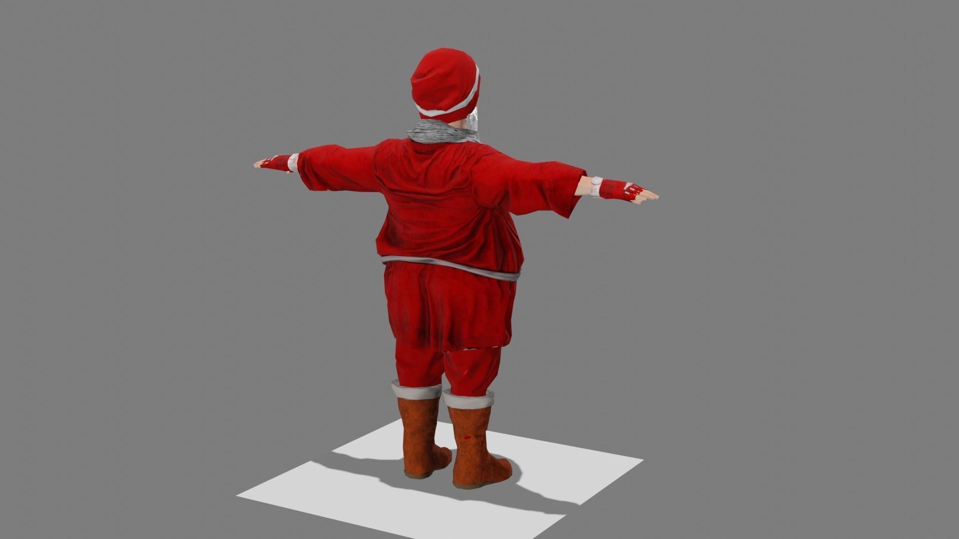 Santa Character Fully Rigged Low-poly 3D model_8