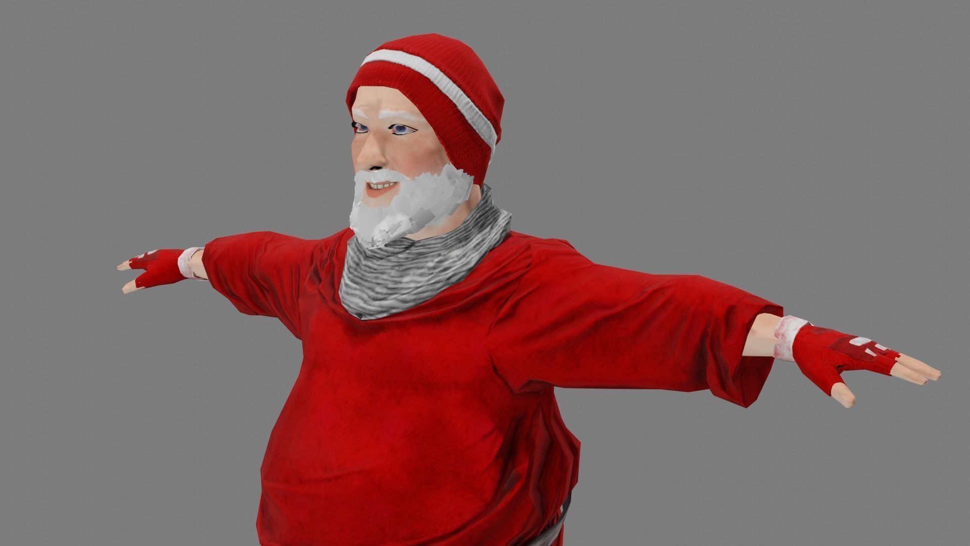 Santa Character Fully Rigged Low-poly 3D model_22