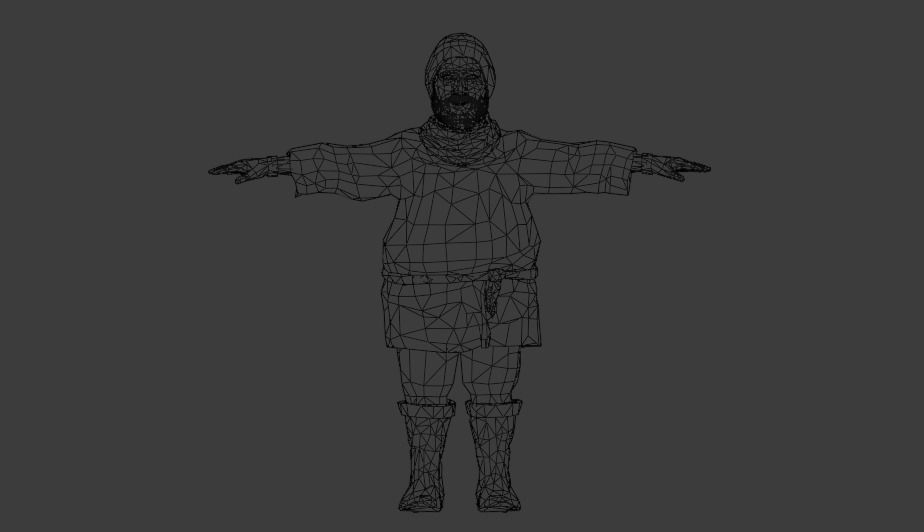 Santa Character Fully Rigged Low-poly 3D model_5