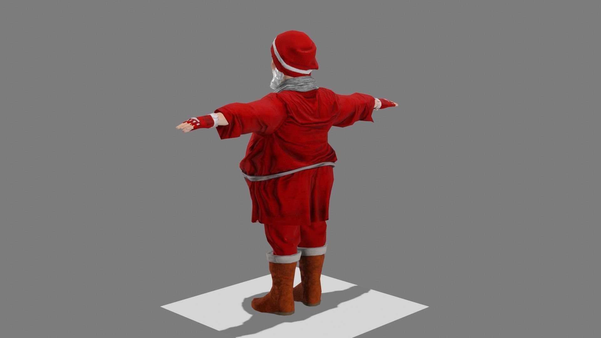 Santa Character Fully Rigged Low-poly 3D model_15