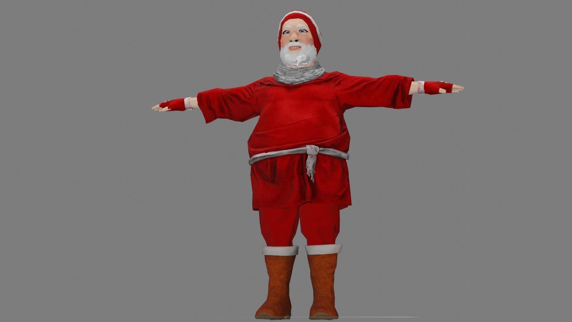Santa Character Fully Rigged Low-poly 3D model_14