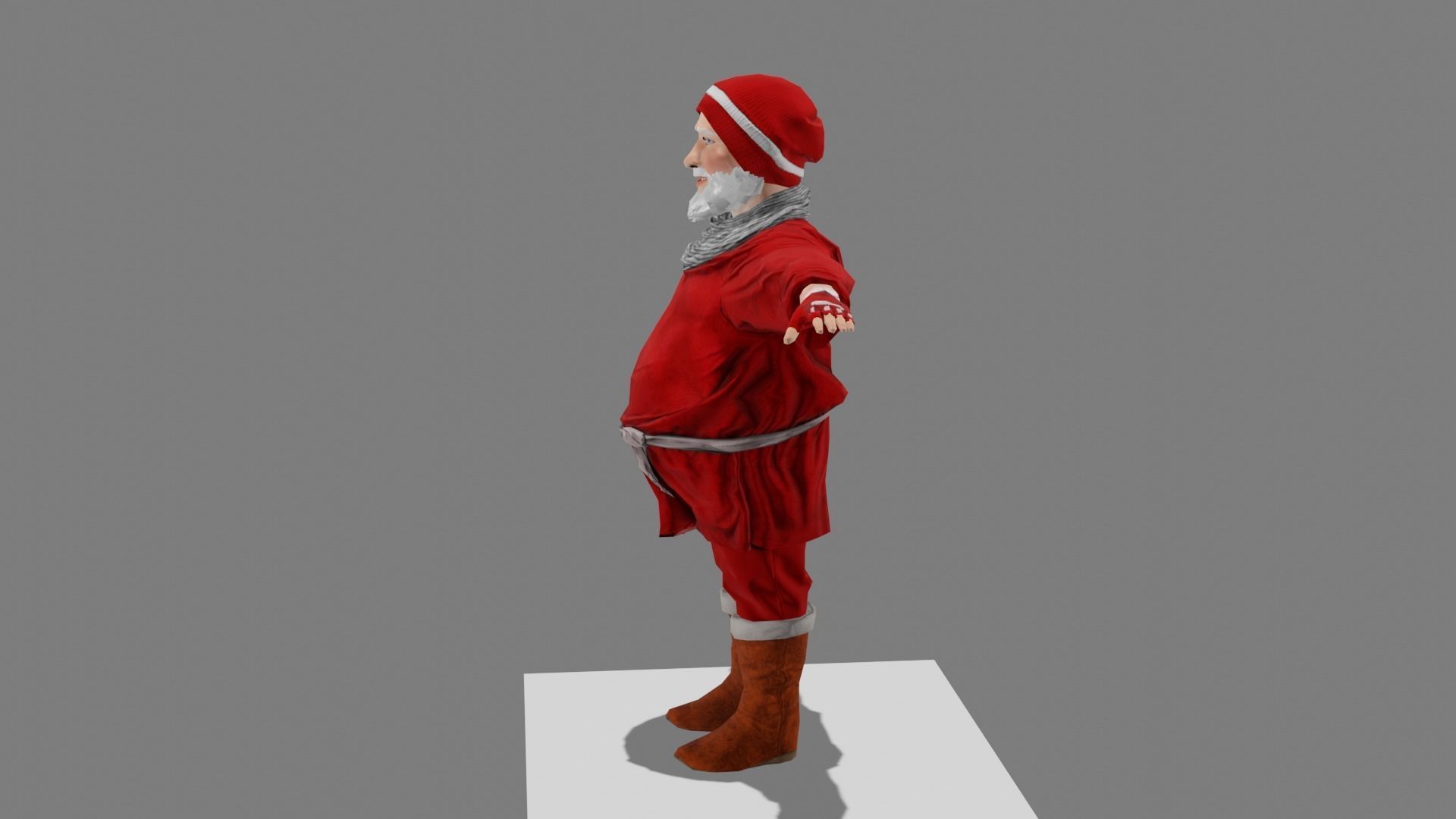 Santa Character Fully Rigged Low-poly 3D model_9