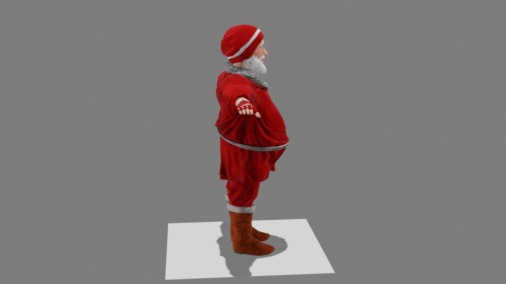 Santa Character Fully Rigged Low-poly 3D model_11