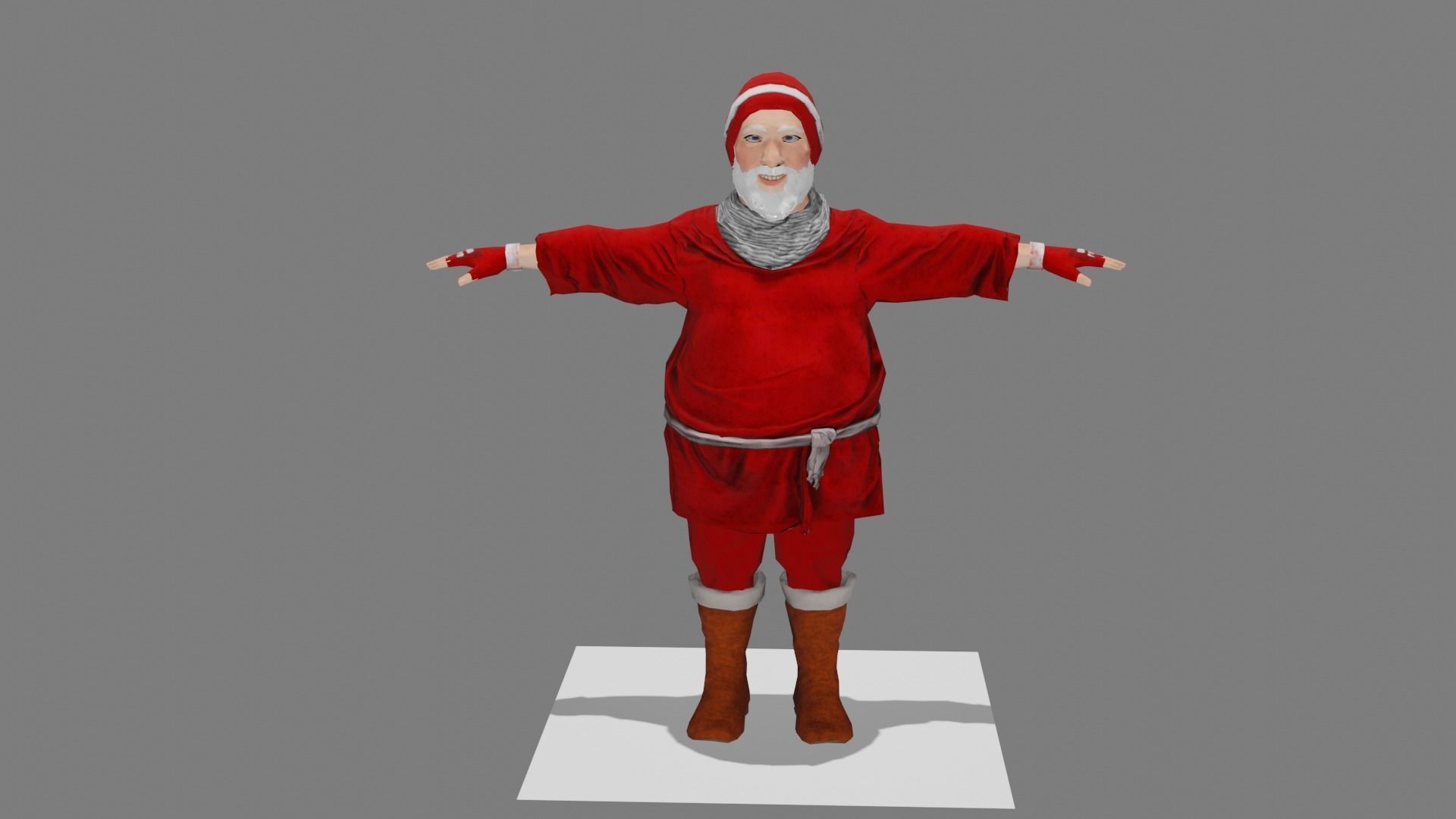 Santa Character Fully Rigged Low-poly 3D model_20