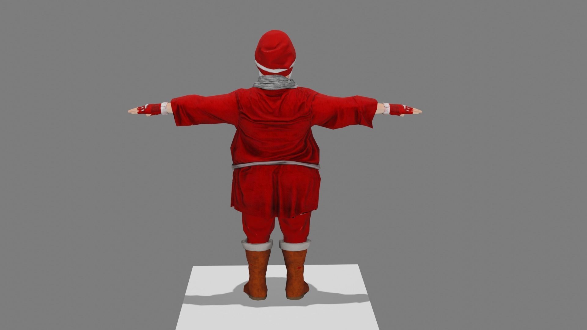 Santa Character Fully Rigged Low-poly 3D model_12