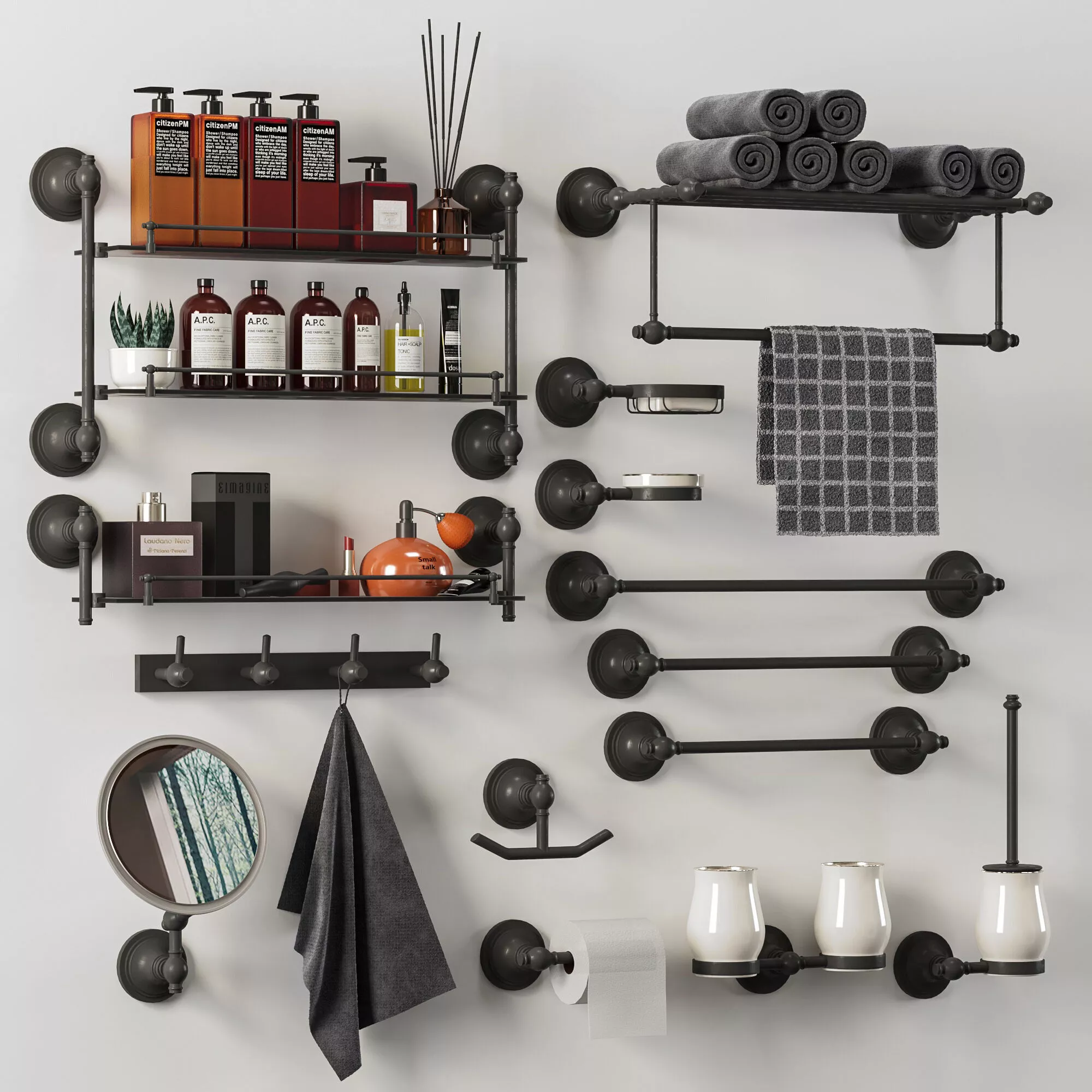 Bathroom Accessories01 Free 3D model