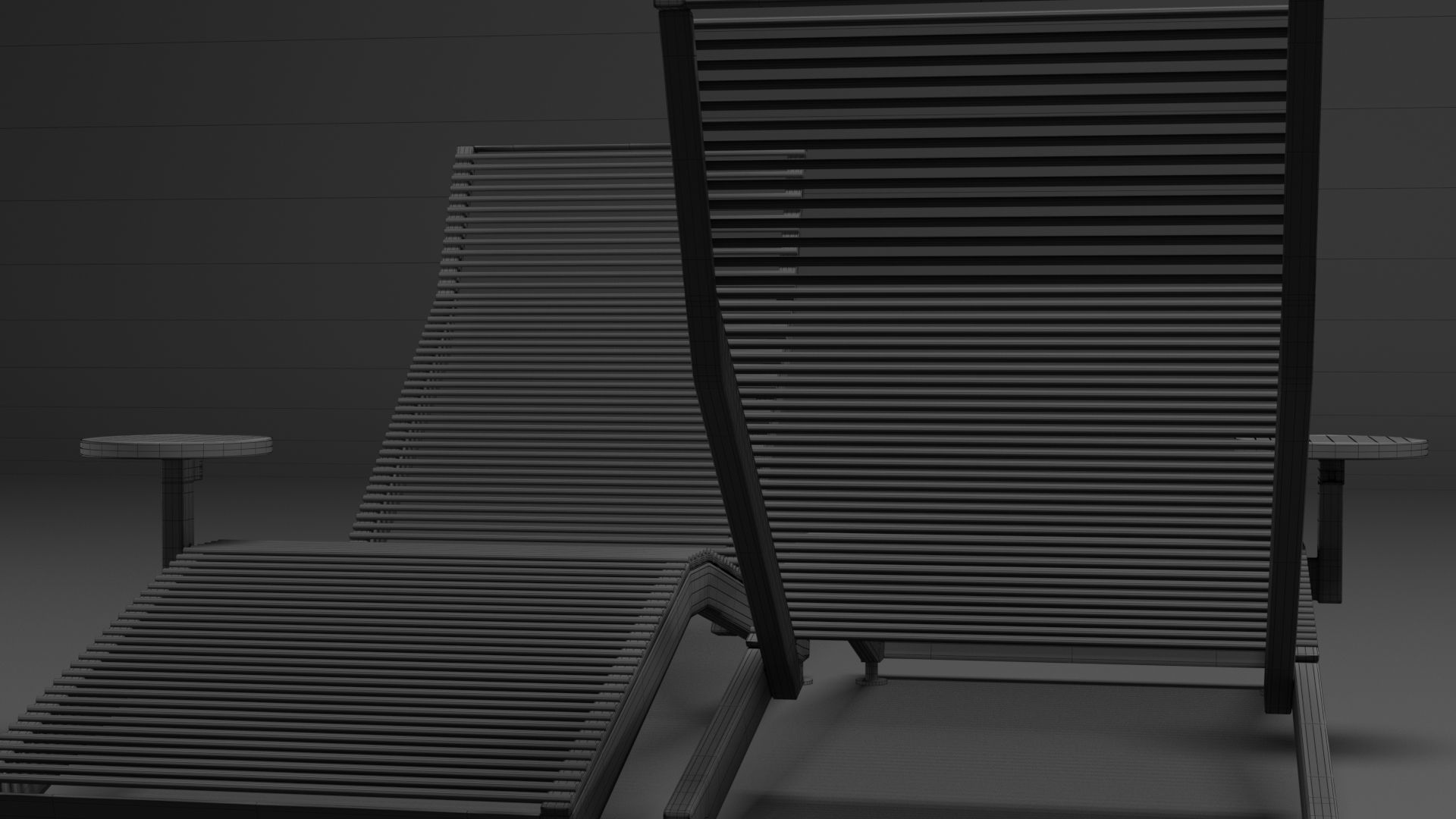 RIVAGE Steel sun lounger By mmcite1 3D model_6