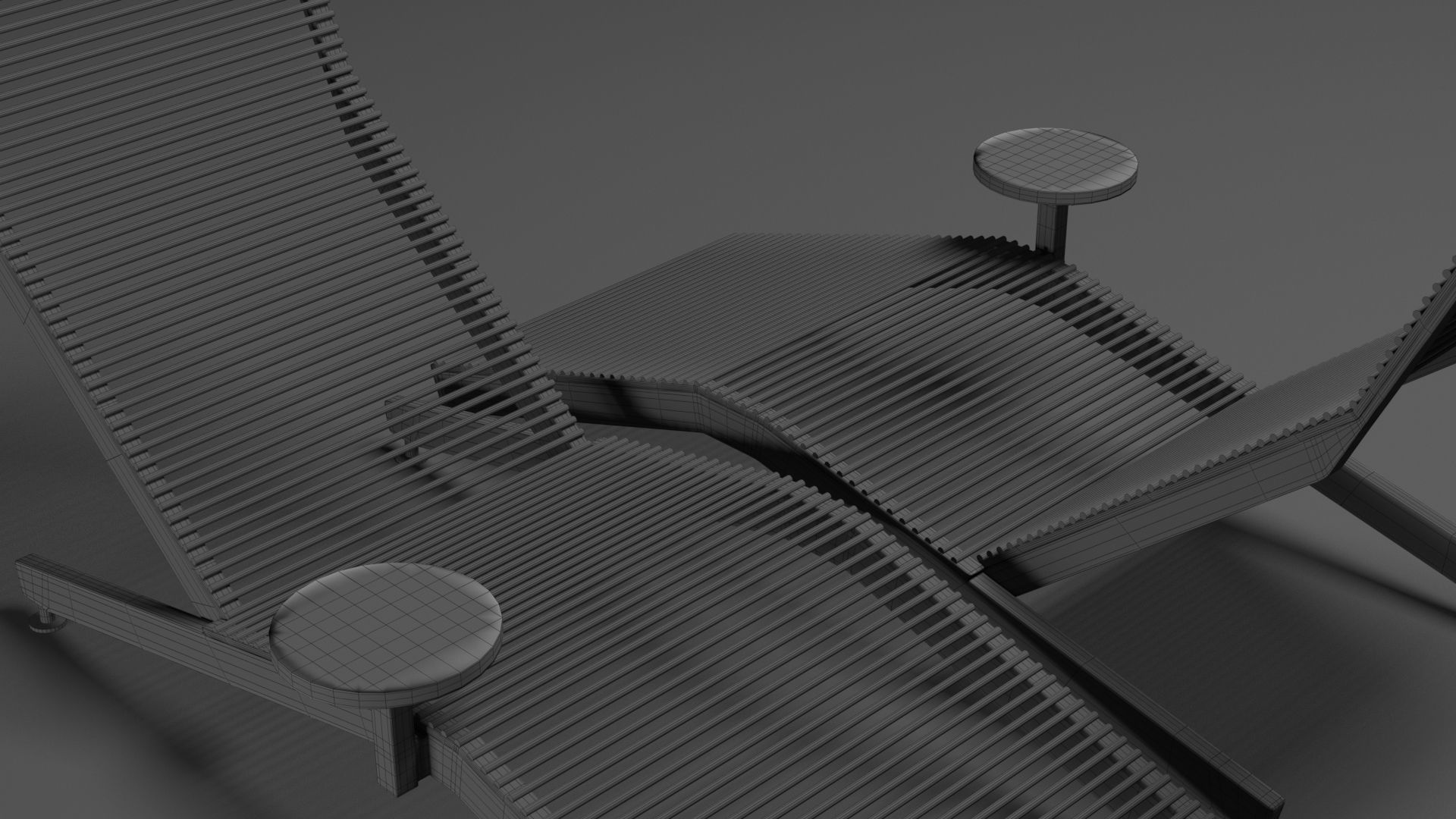 RIVAGE Steel sun lounger By mmcite1 3D model_8