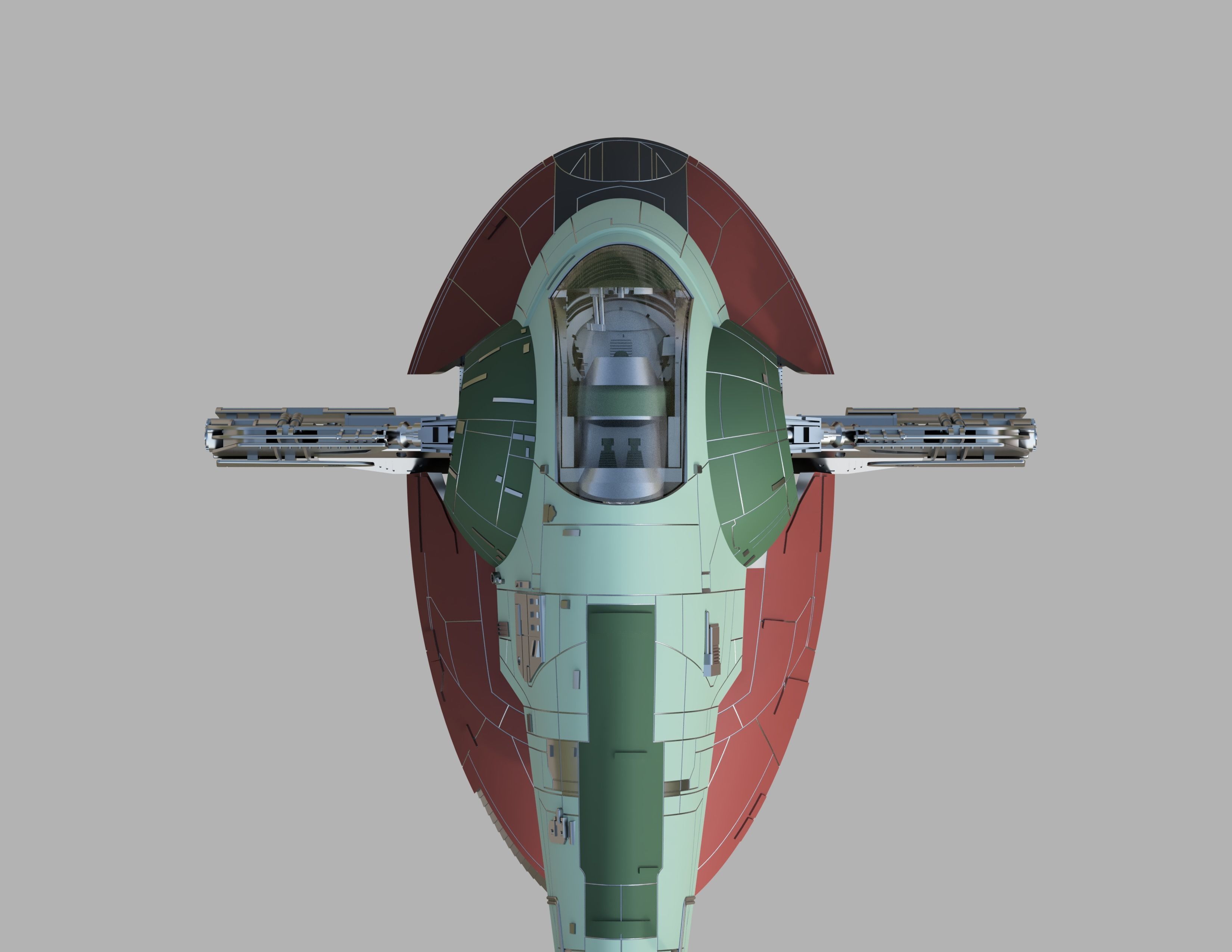 Slave 1 star wars spacecraft 3D print model_2