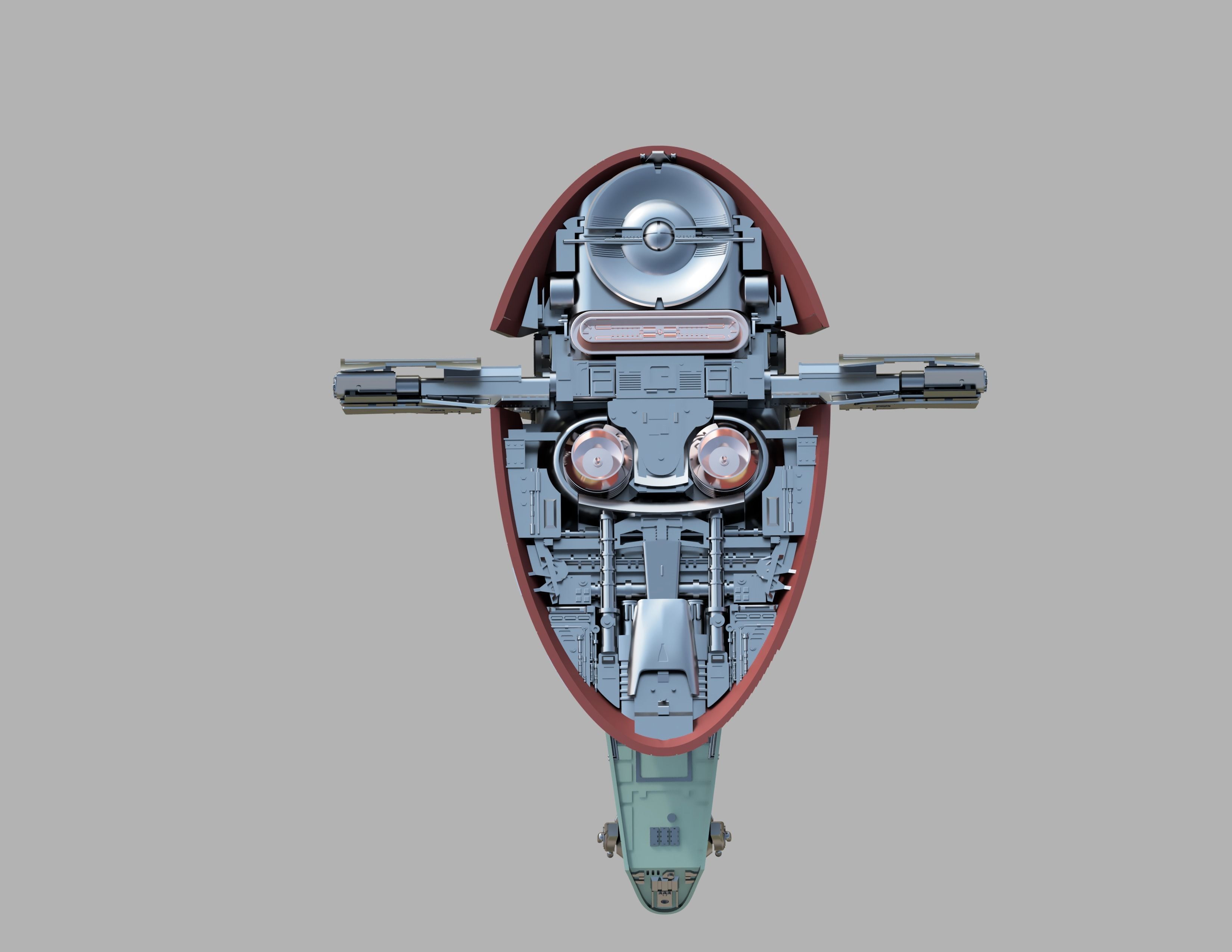 Slave 1 star wars spacecraft 3D print model_8