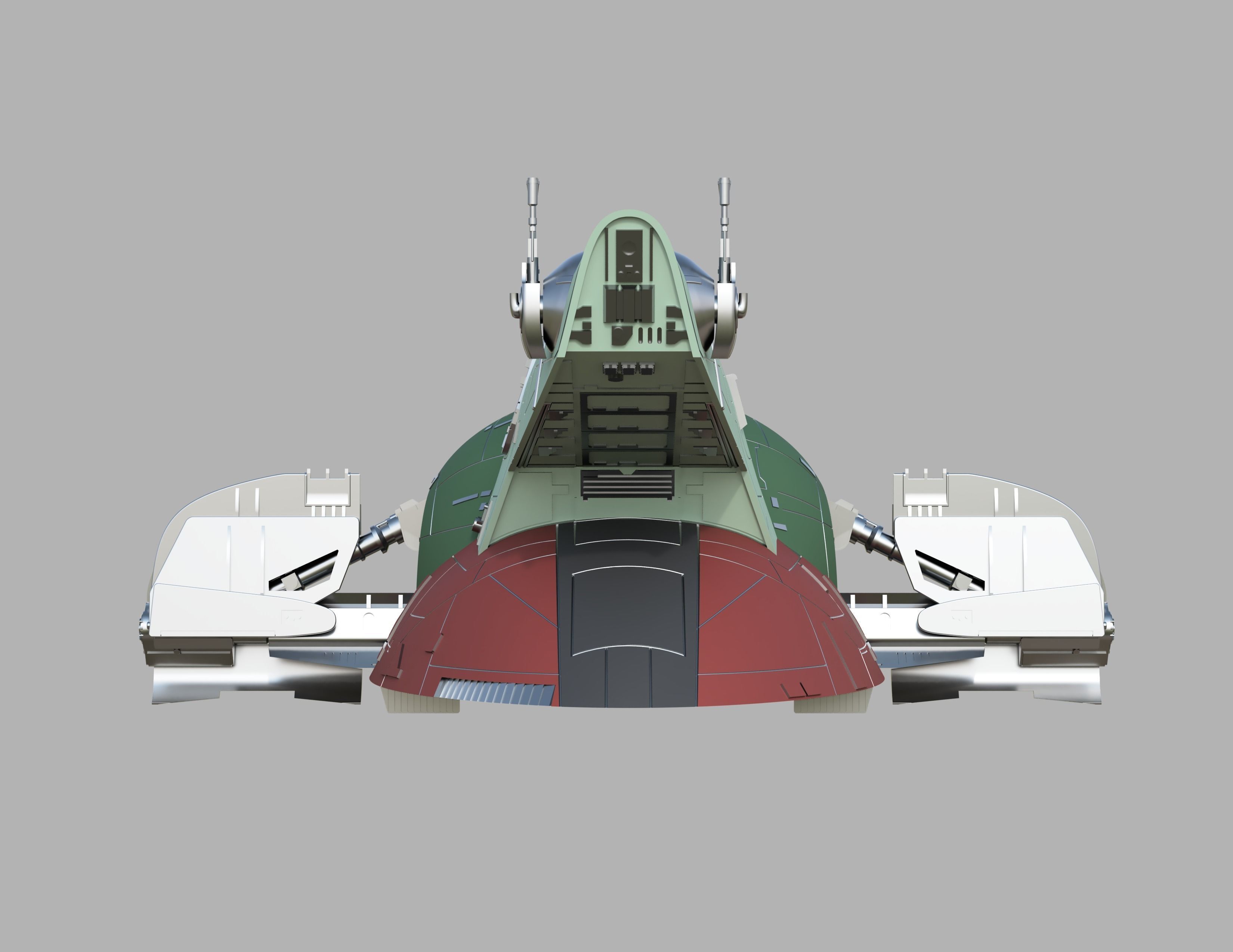 Slave 1 star wars spacecraft 3D print model_4
