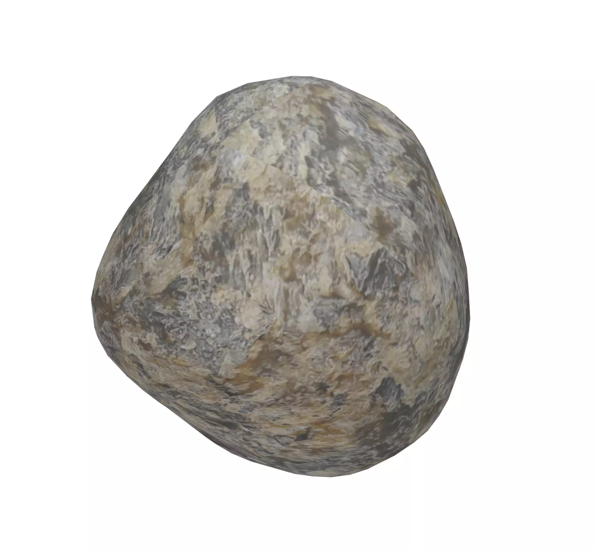 Massive Solid Rock Low-poly 3D model_0