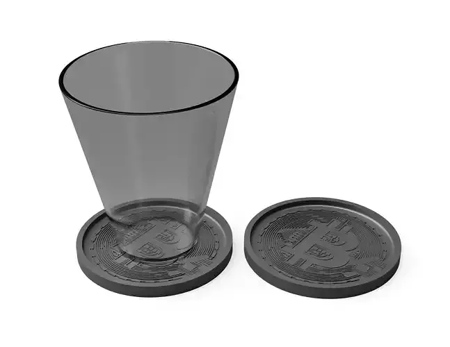 coaster bitcoin 3D print model