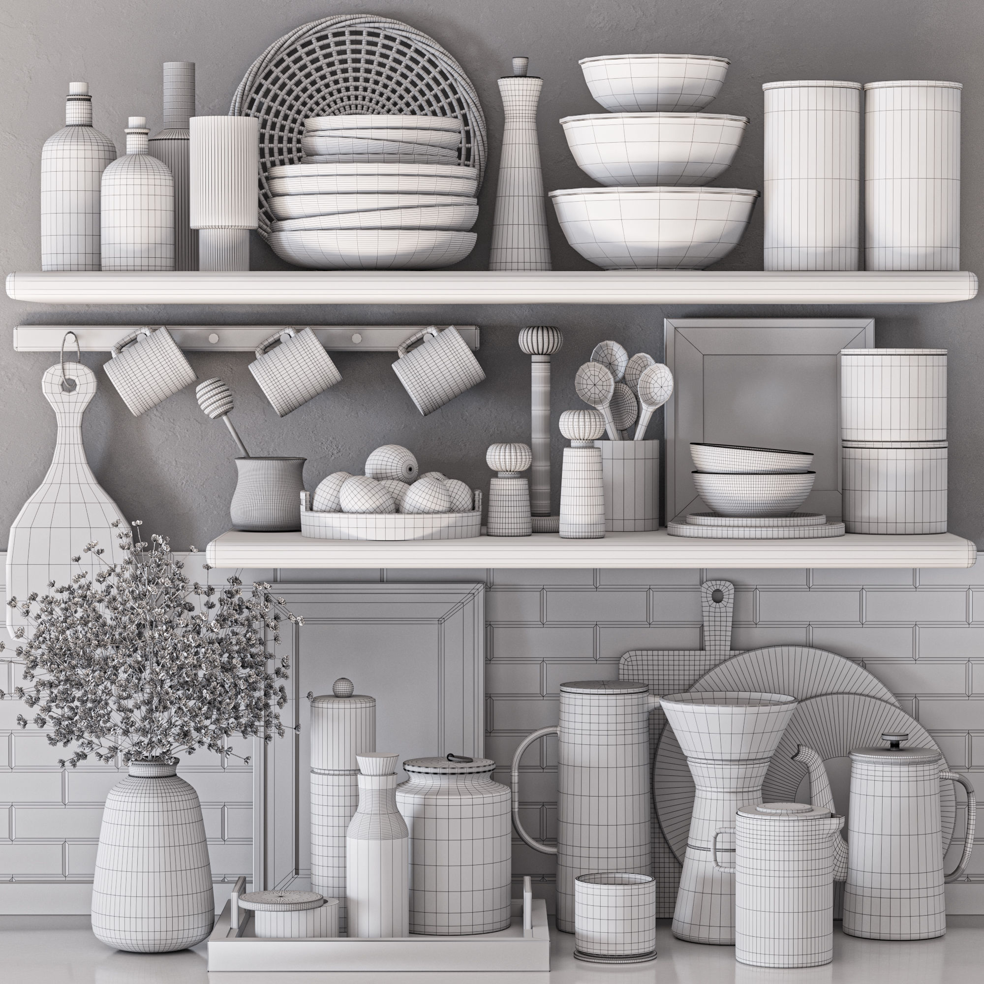 kitchen accessories022 3D model_4