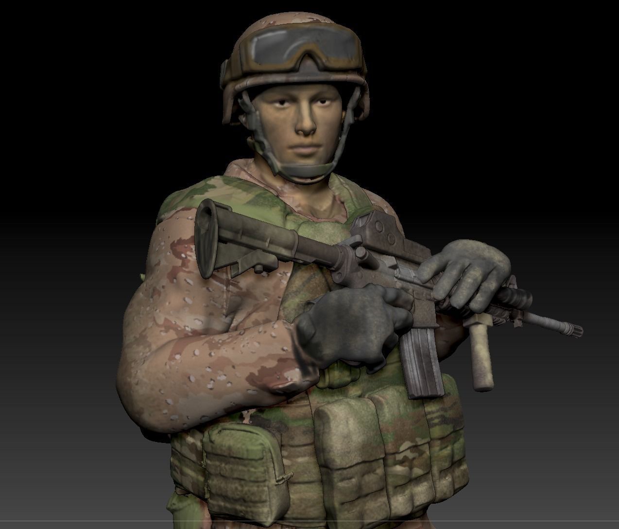 Operation Iraqi Freedom Infantryman   3D model_5