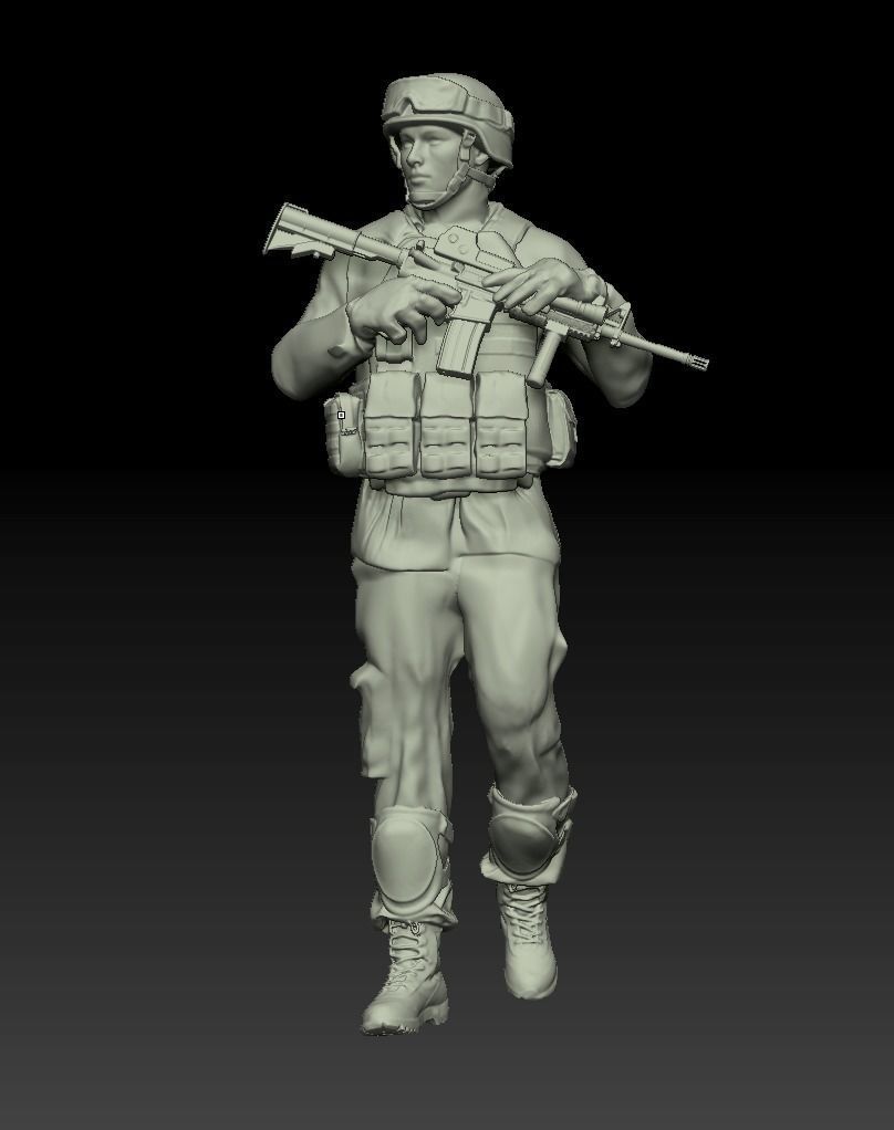 Operation Iraqi Freedom Infantryman   3D model_7