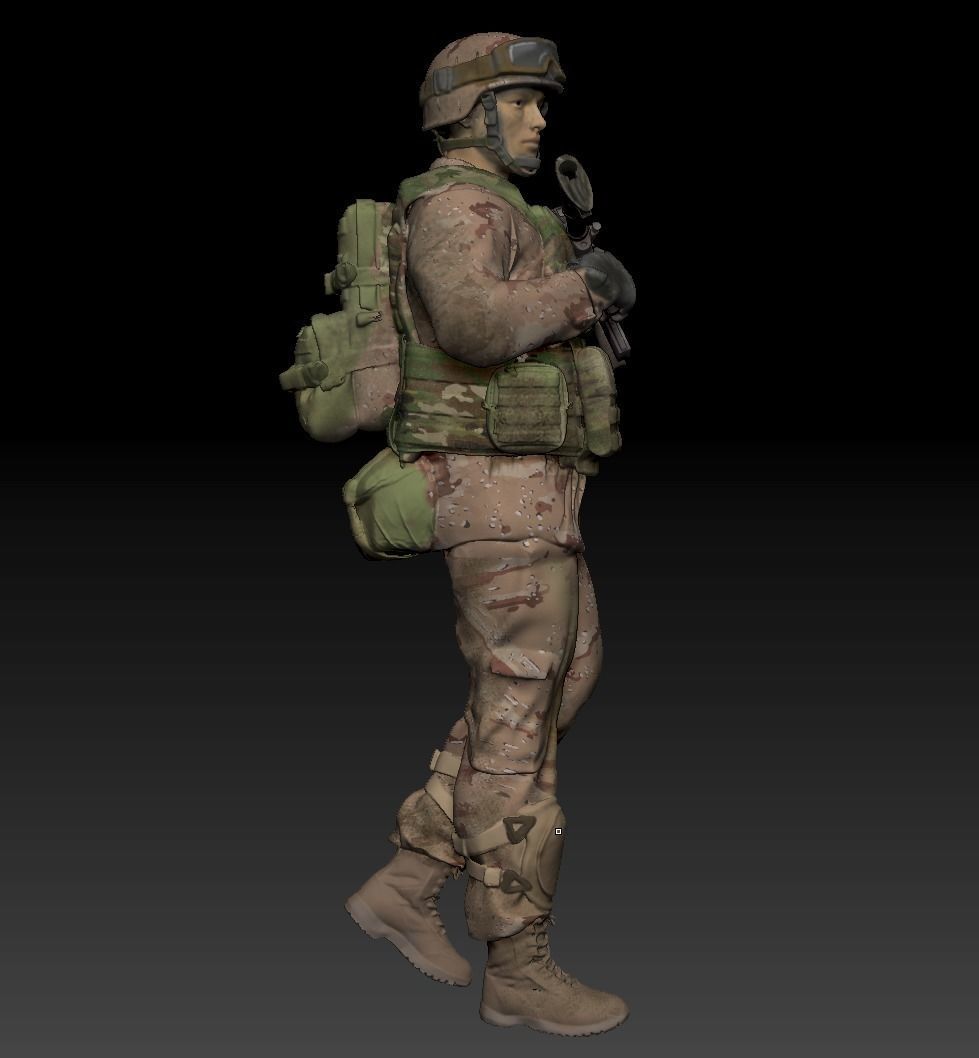 Operation Iraqi Freedom Infantryman   3D model_4